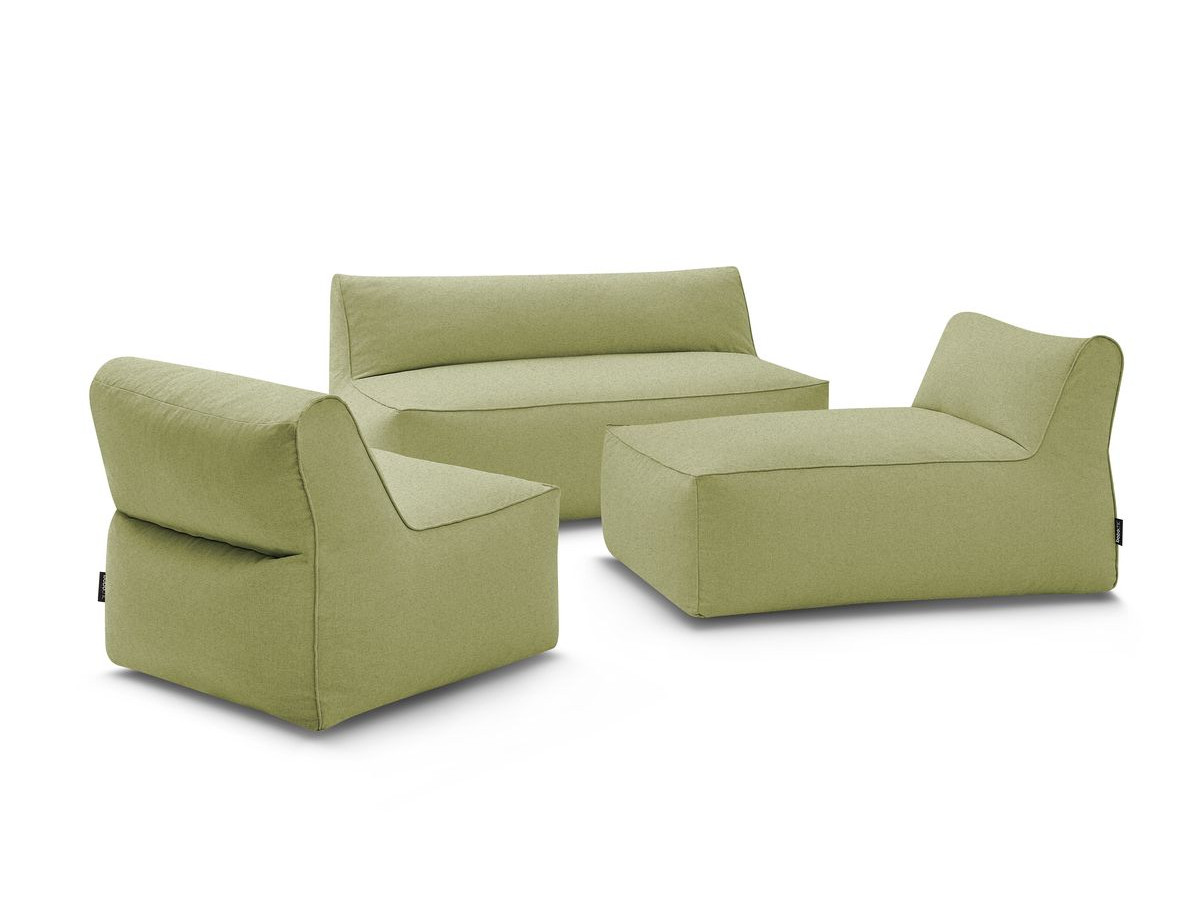 Bobochic Riviera Pouf 320 × 135 cm Stoff Grün