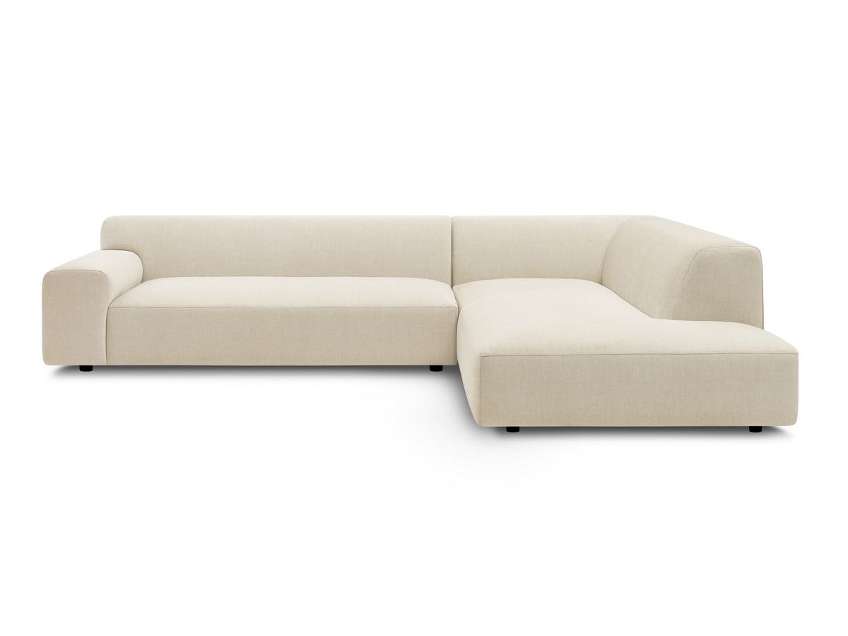 Bobochic Lavena Ecksofa 312 × 220 cm Samt Beige Ecke rechts