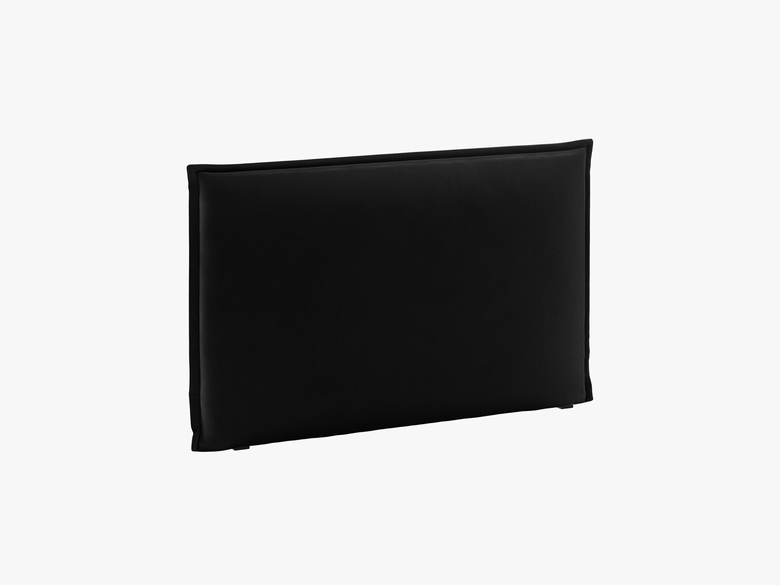 Micadoni Monica Samtiger Kopfteil 140 cm (H 95 cm) Samt Paris Schwarz 160x95