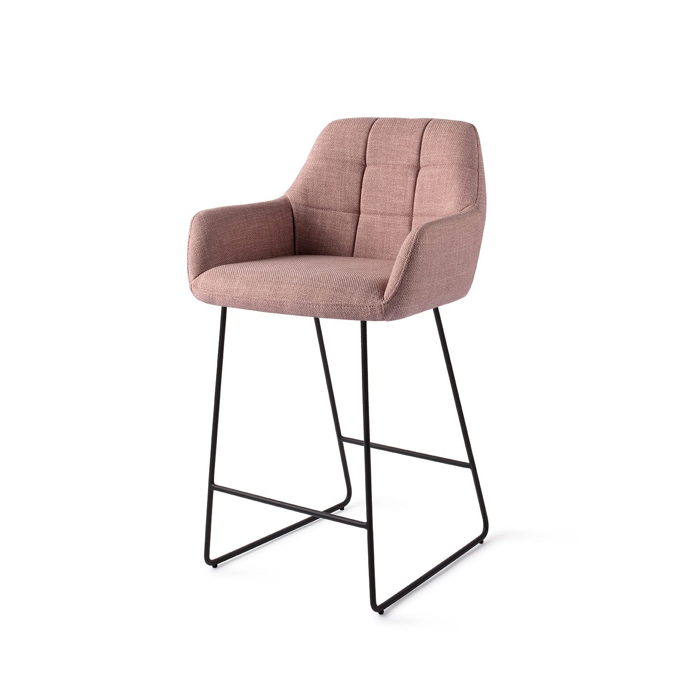 Jesper Home Barhocker Noto Vintage-Rose Slide Schwarz Barhöhe (75cm)