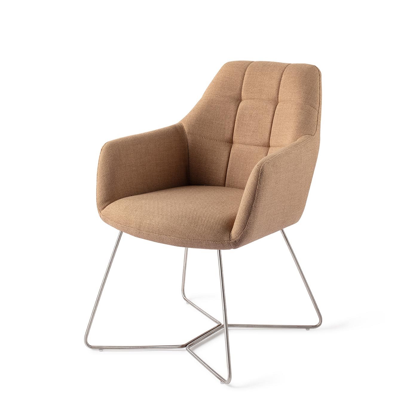 Jesper Home Esszimmerstuhl Noto Toasted-Toffee Beehive Stahl