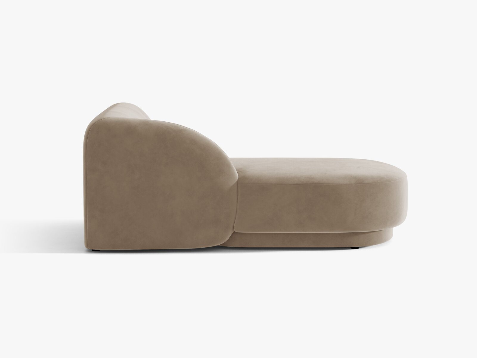 Micadoni Modul Miley 2-Sitzer Links Samt Bluvel Cappuccino