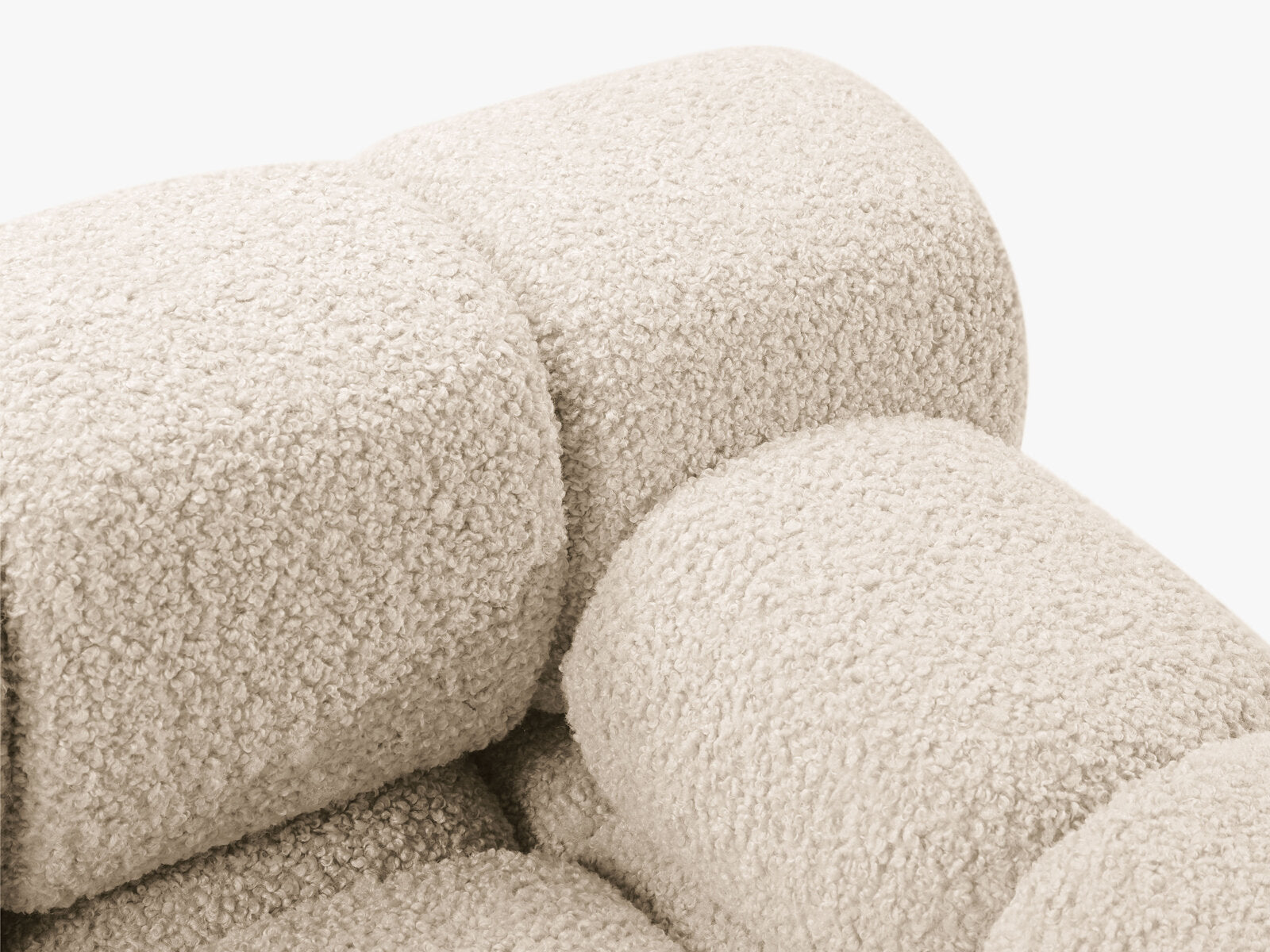 Micadoni Modulares Sofa Bellis 4-Sitzer Links Boucle Rolf Helles Beige