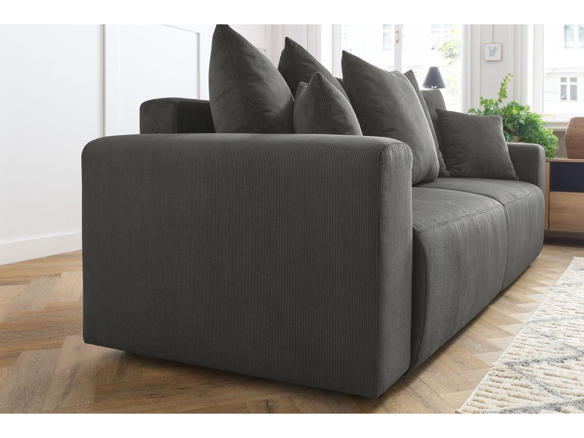 Bobochic Envy Sofa 3-Sitzer Cordsamt Dunkelgrau