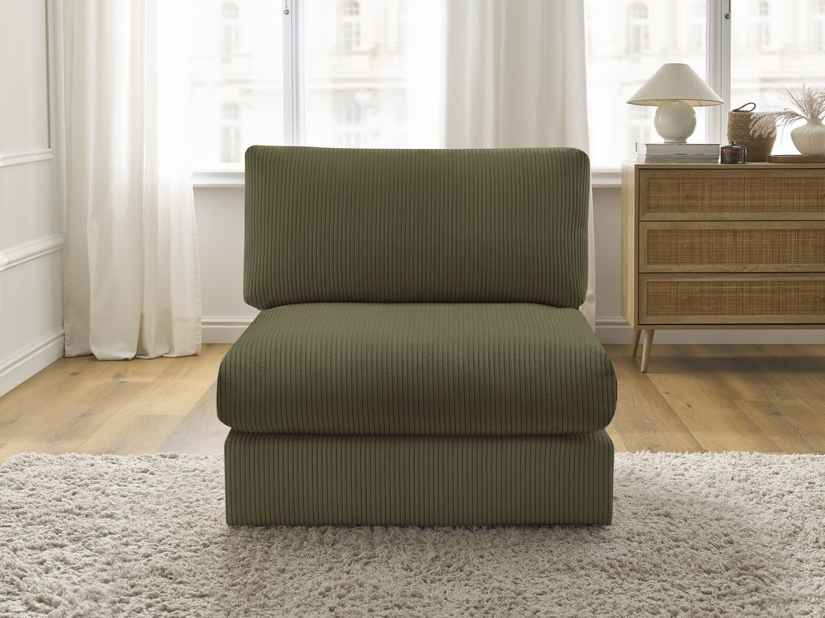 Bobochic Paris Sofamodul 1-Sitzer Cordsamt Grün