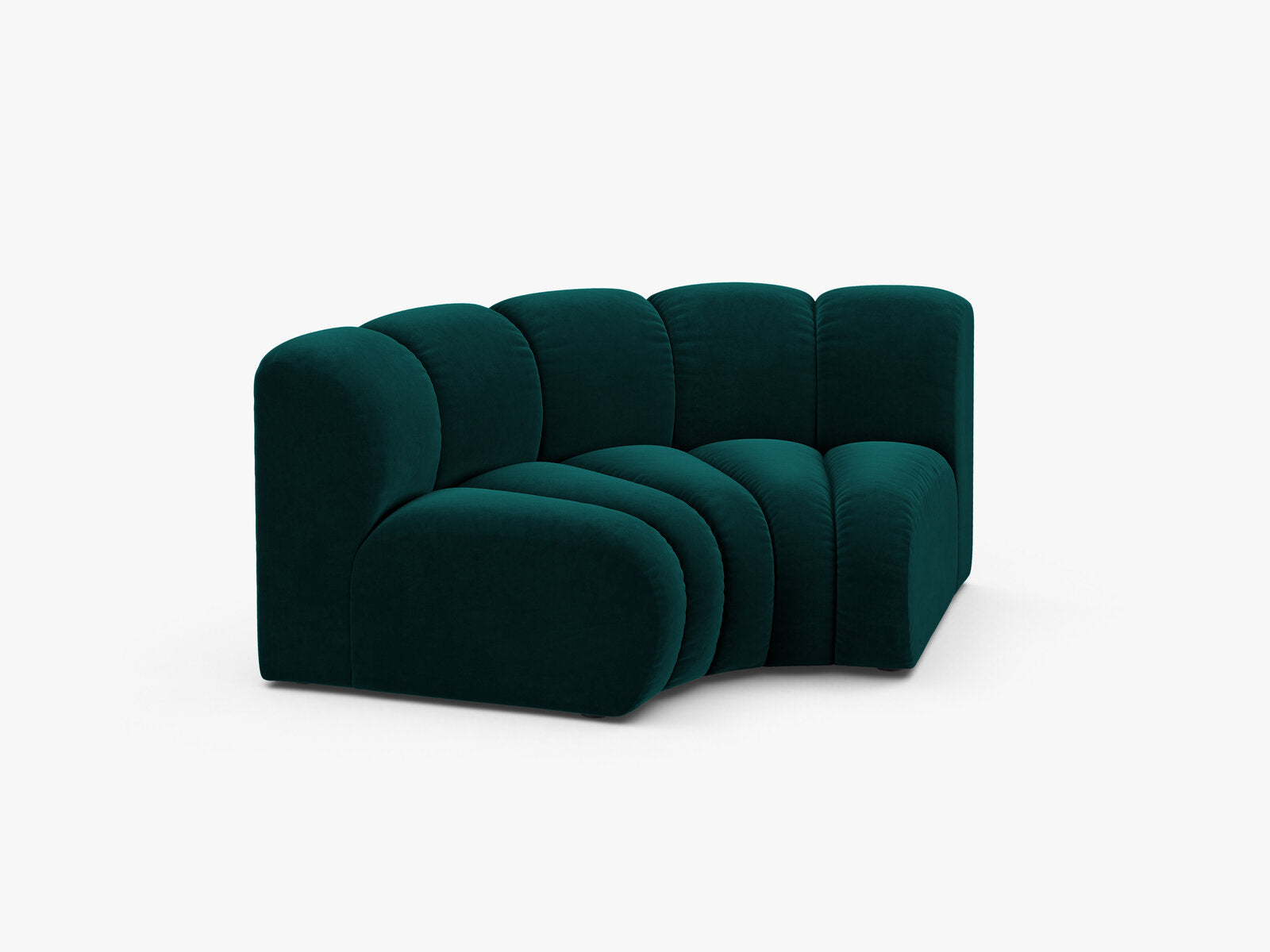 Micadoni rundes Eckmodul Lupine Samt Venus Dunkel Petrol