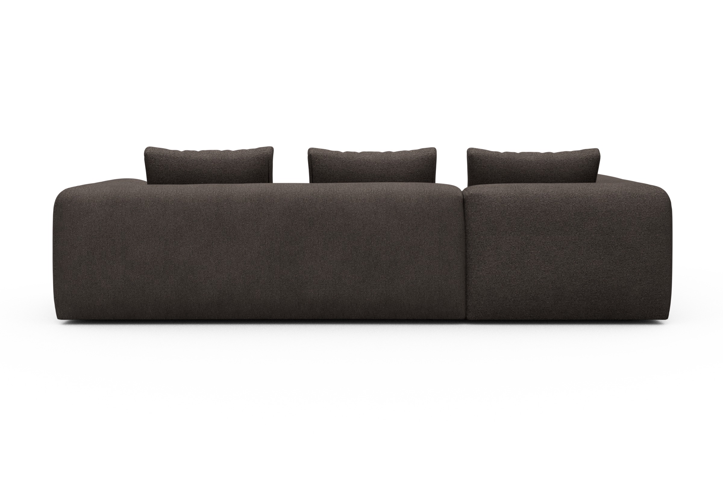 Ecksofa Fred 2x 2,5-Sitzer links offen Boucle-Taupe