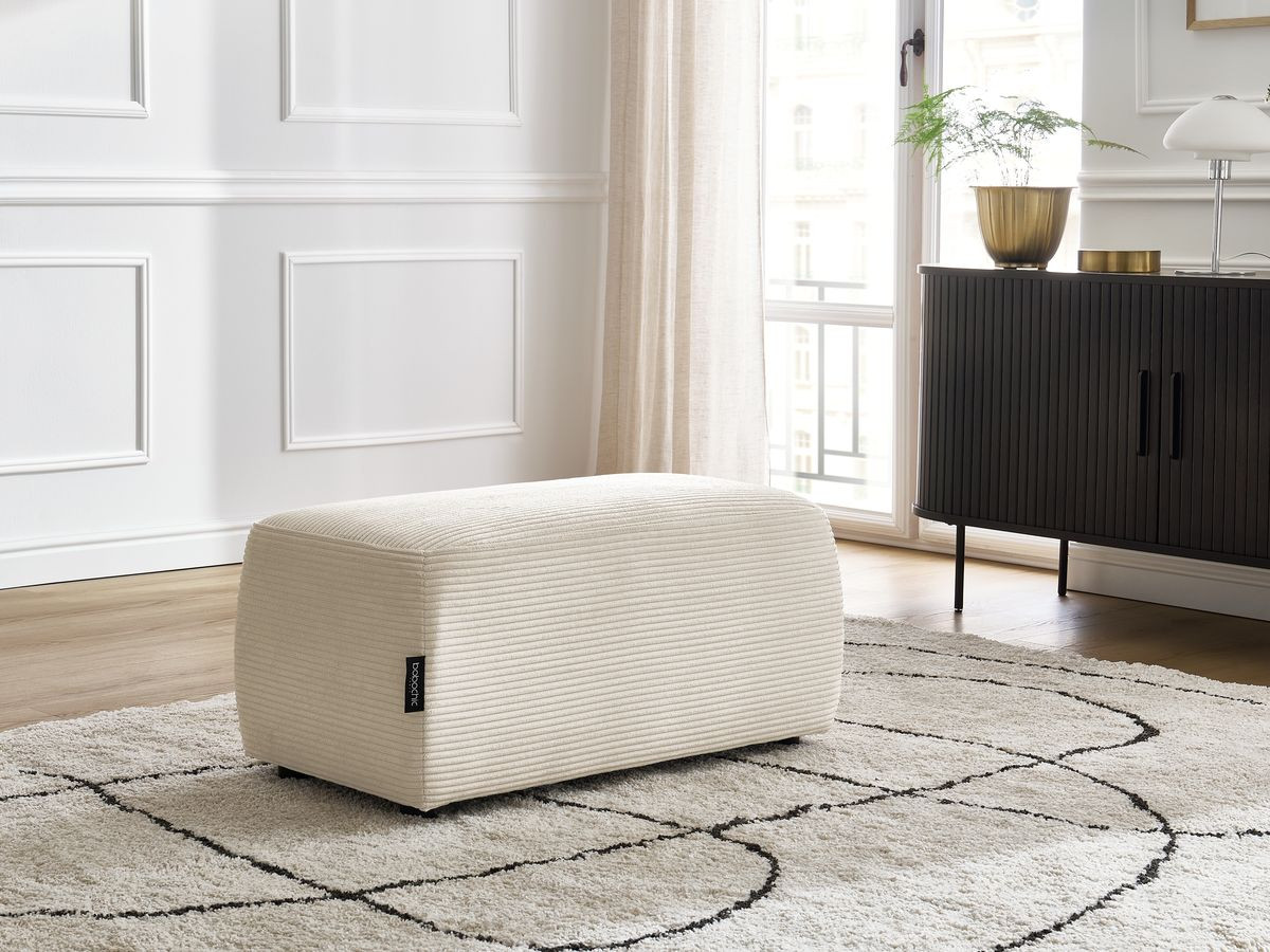 Bobochic Atilla Pouf Cordsamt Beige