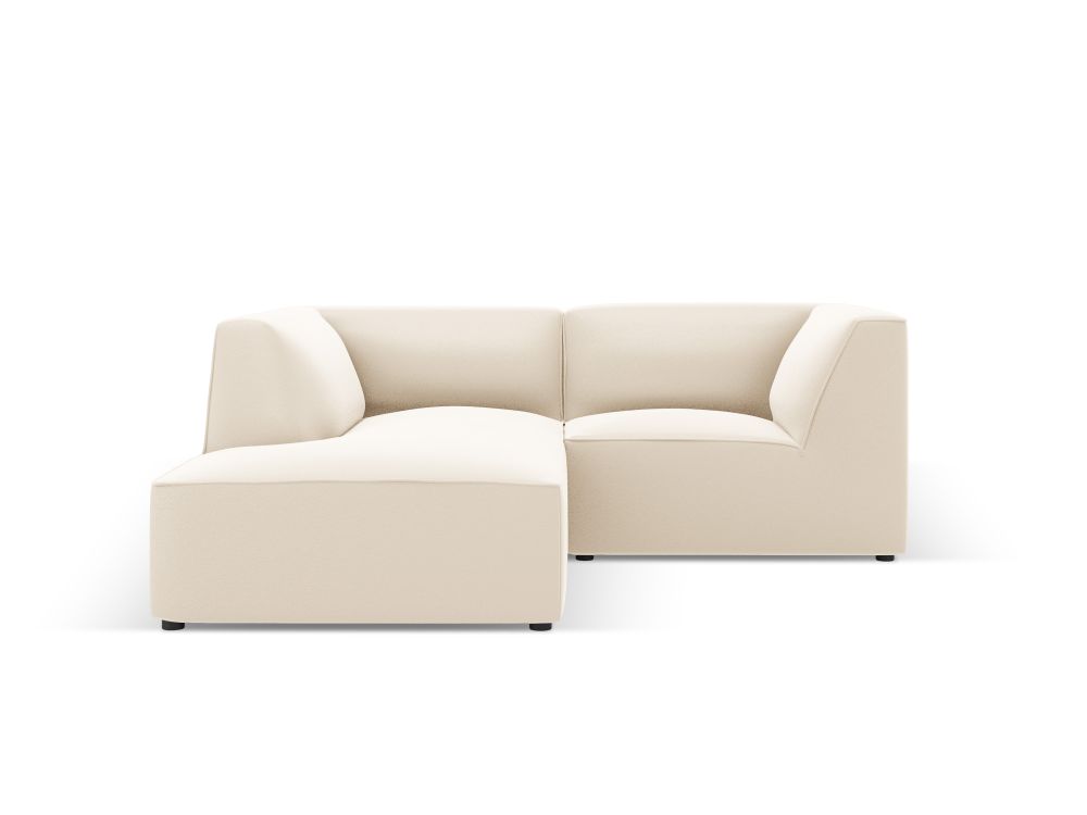 Cosmopolitan Design Ecksofa Siena 3-Sitzer Kunstleder Pacifico Helles Beige Links