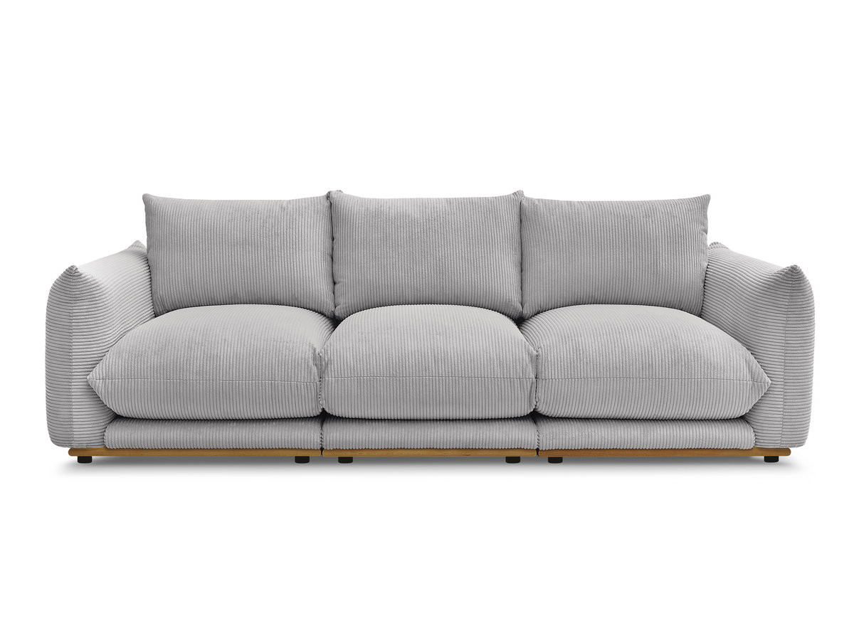 Bobochic Ernest Sofa 3-Sitzer 266 × 106 cm Cordsamt Hellgrau