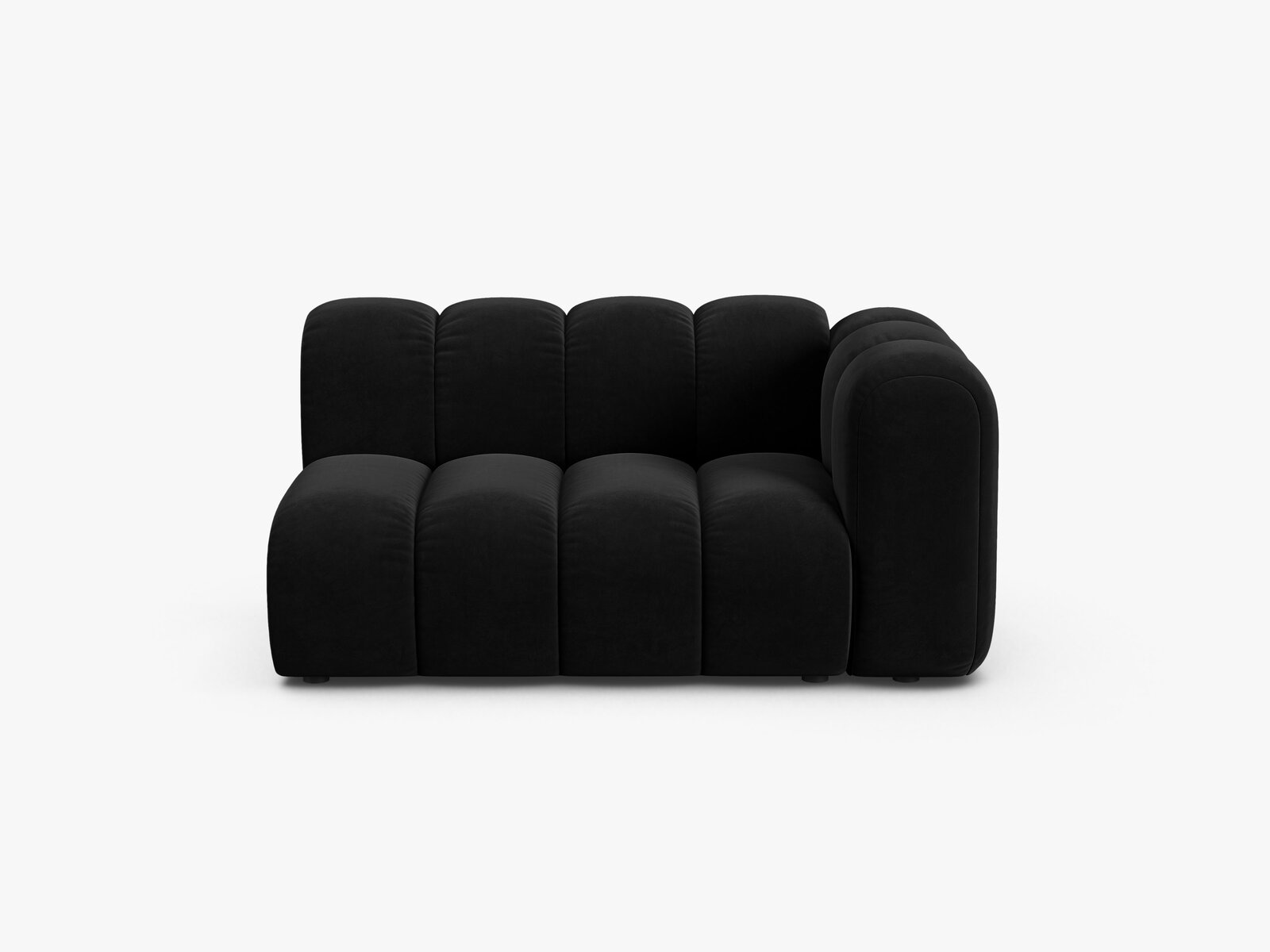 Micadoni Modul Lupine 2-Sitzer Samt Salvador Schwarz Rechts