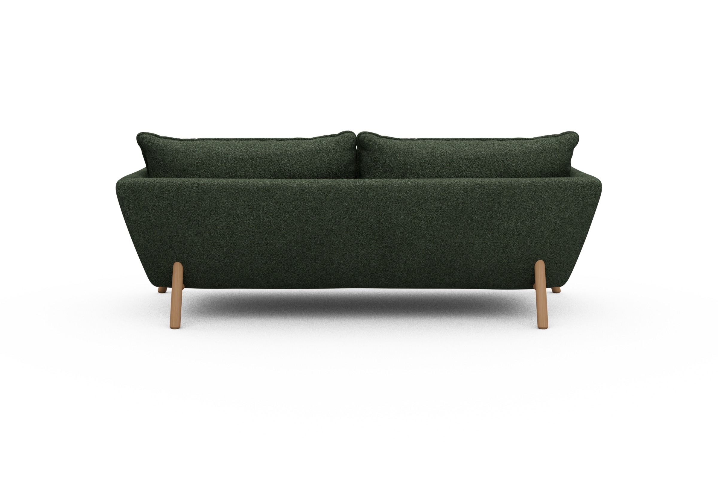 Sofa Emil PREMIUM 3-Sitzer Beinfarbe Eiche Natur Vanora-Deep-Green