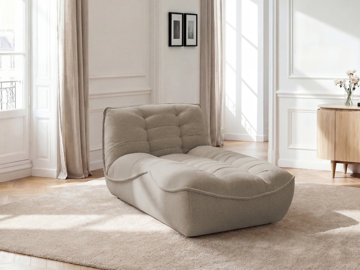 Bobochic Serena Méridienne-Modul Melange-Stoff Taupe