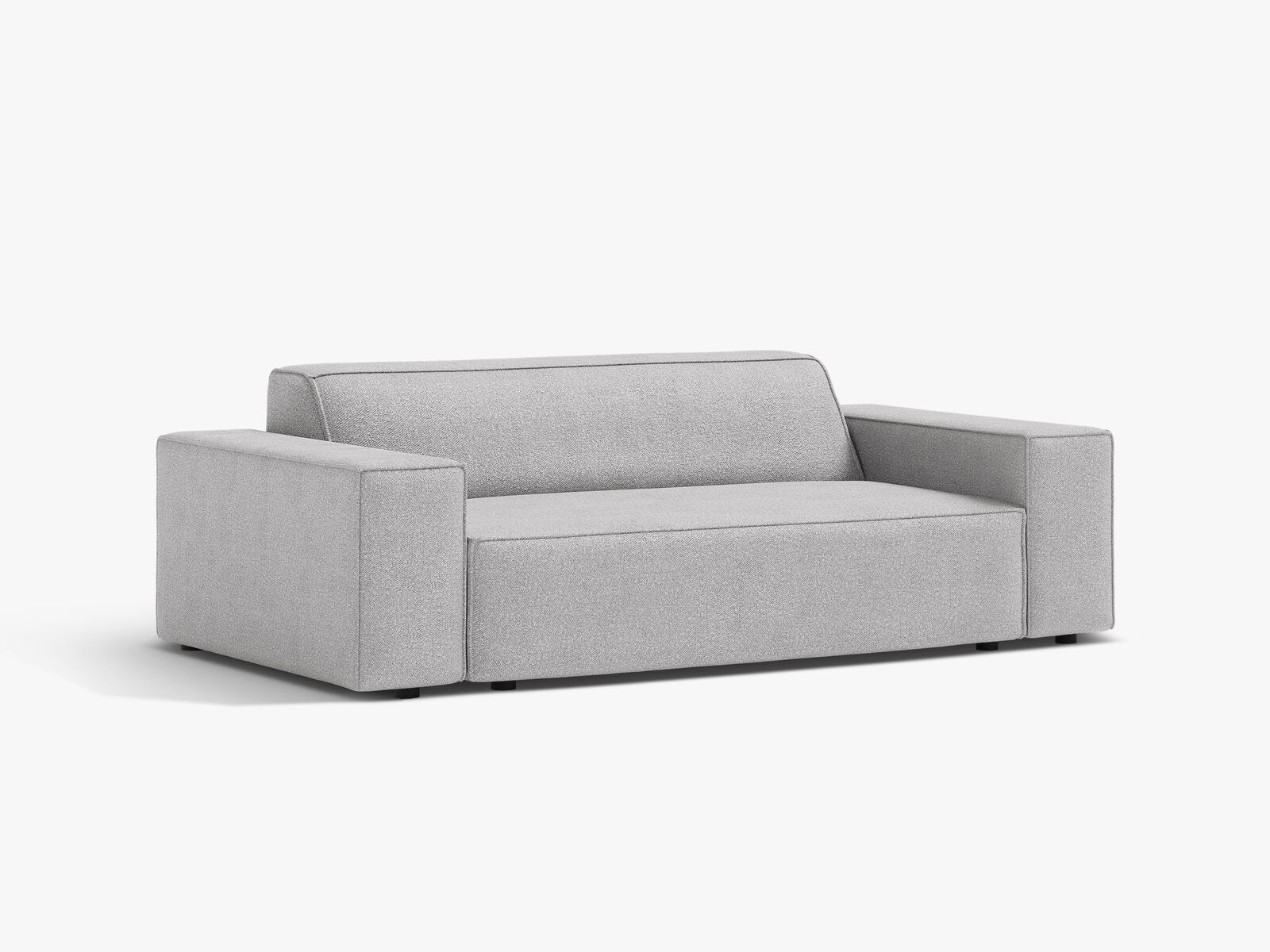 Micadoni Jodie Sofa 2-Sitzer Boucle Baloo Hellgrau