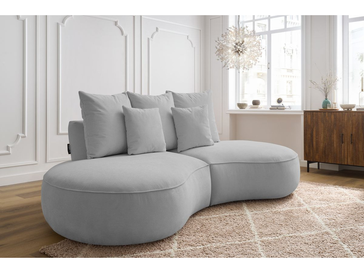 Bobochic Saint-germain Sofa 3-Sitzer Strukturstoff Hellgrau
