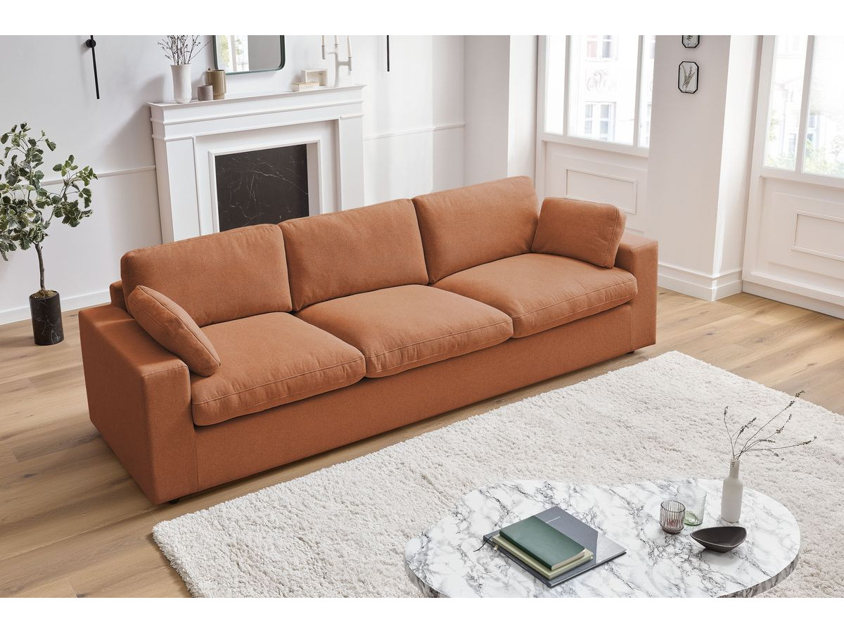 Bobochic Belair Sofa 4-Sitzer Stoff Orange