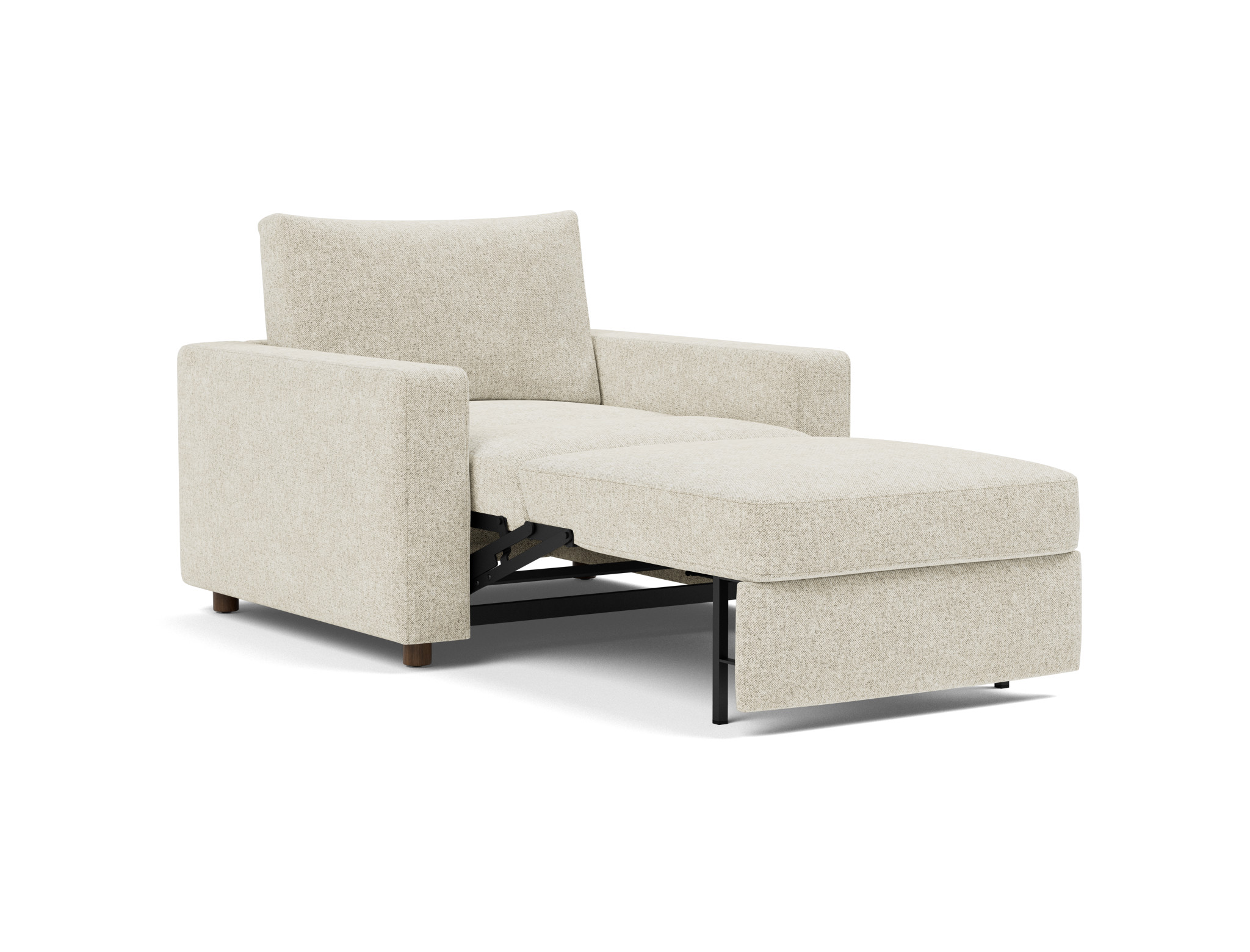 Schlafsessel Neah mit Standard-Armlehnen Strukturierter Stoff Taura 357-Off-White