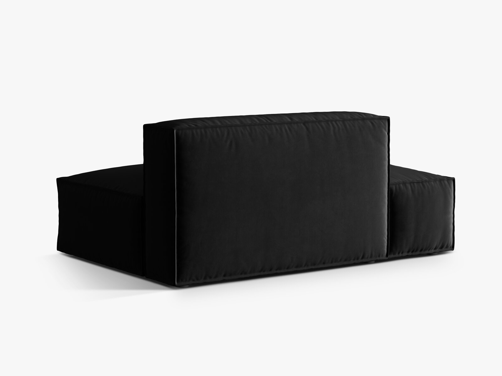 Micadoni Modul Nuria 3-Sitzer Links Samt Schwarz