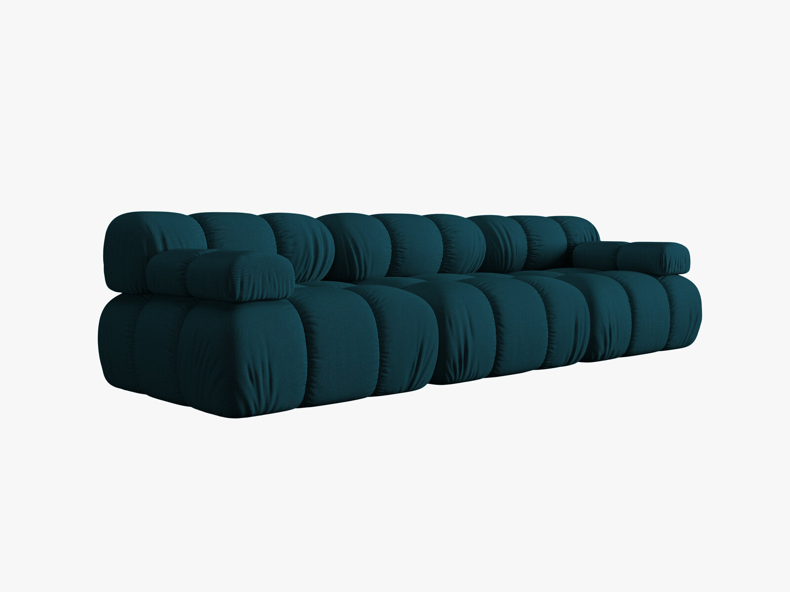 Micadoni Modulares Sofa Bellis 3-Sitzer 3D-Stoff Sonic Marineblau