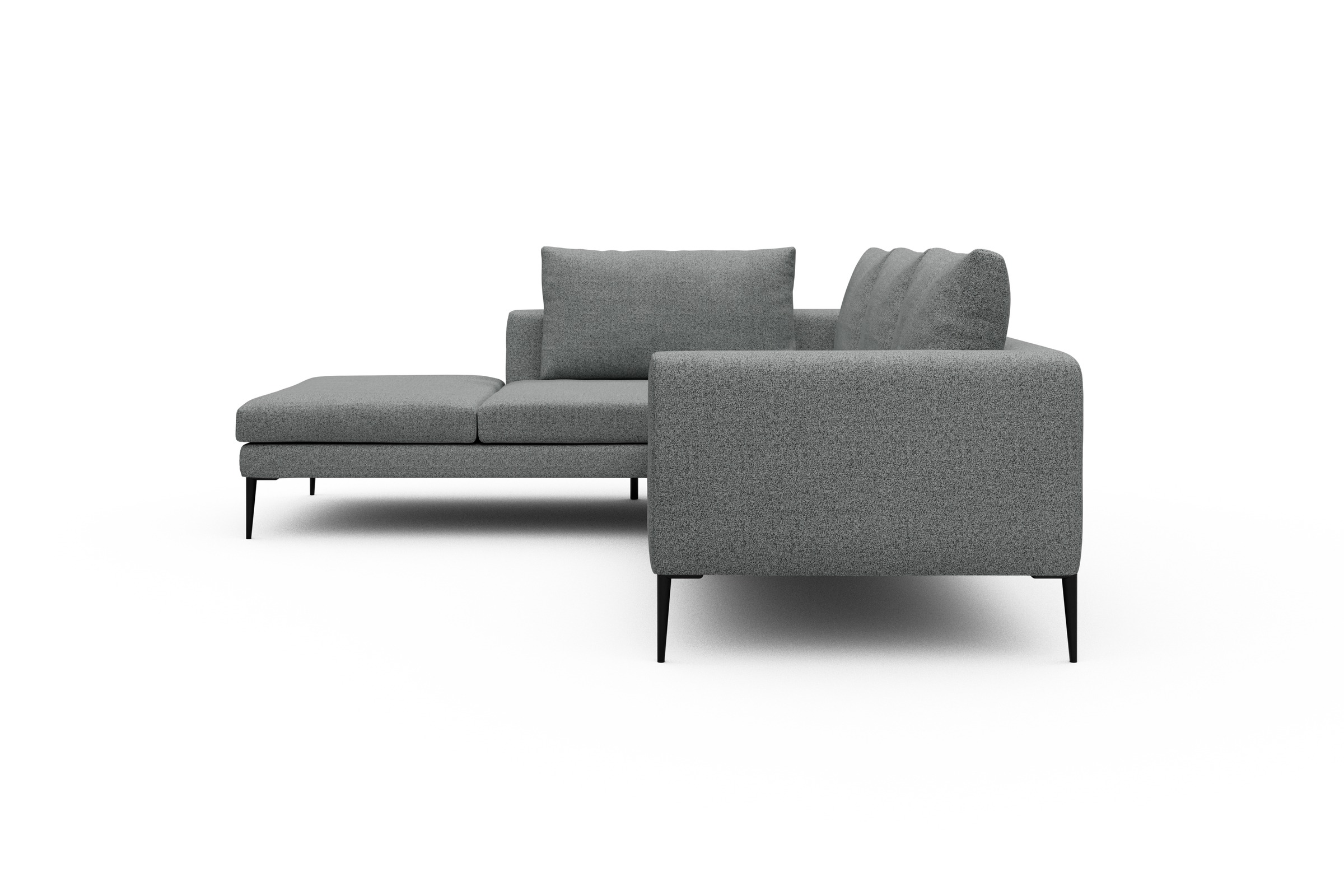 Ecksofa Paul Relax-Ecke links mit 2-Sitzer Aivi-Gravet-Grey