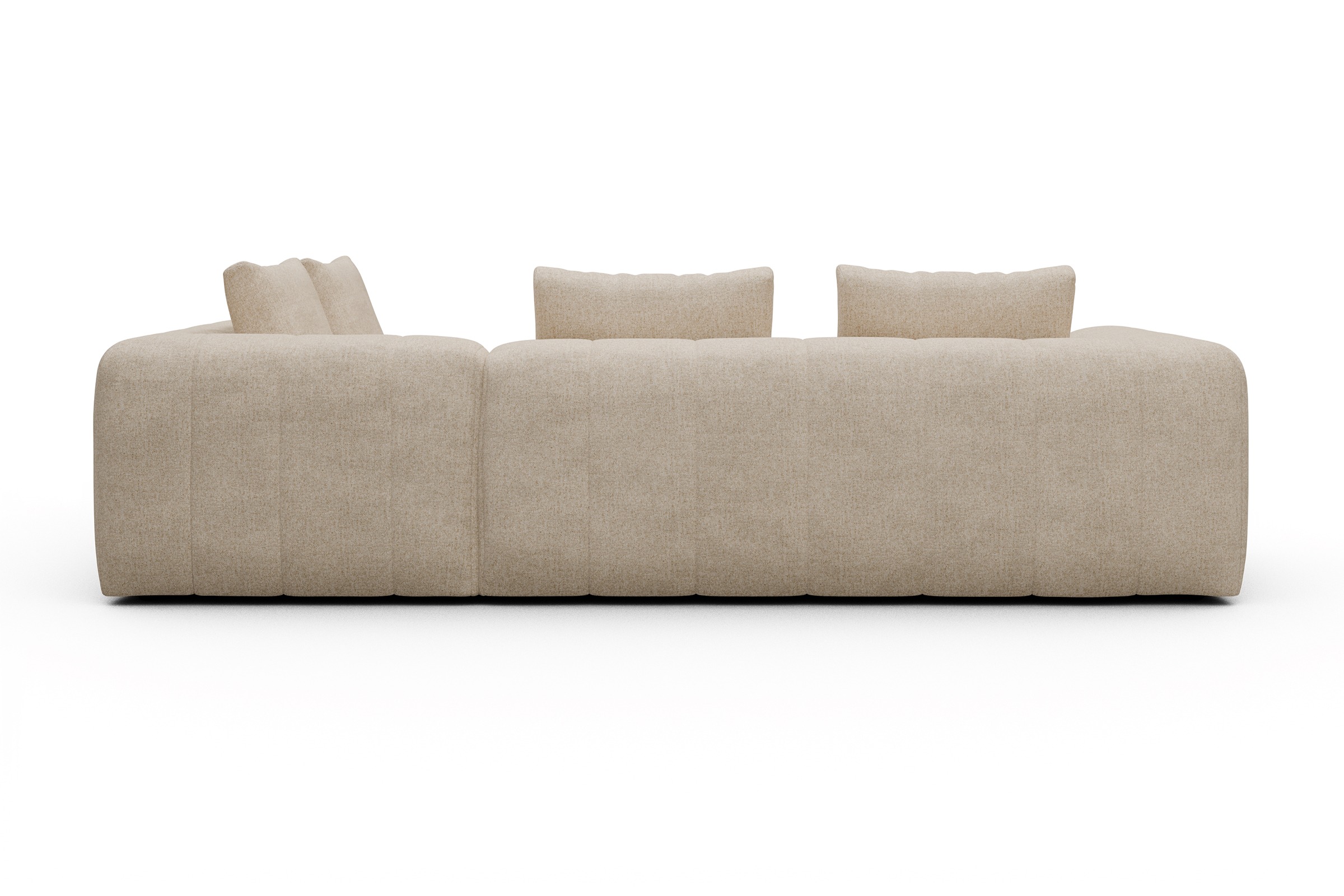 Ecksofa Hugo 2x 2,5-Sitzer Armlehne links Casone-Natural-Beige