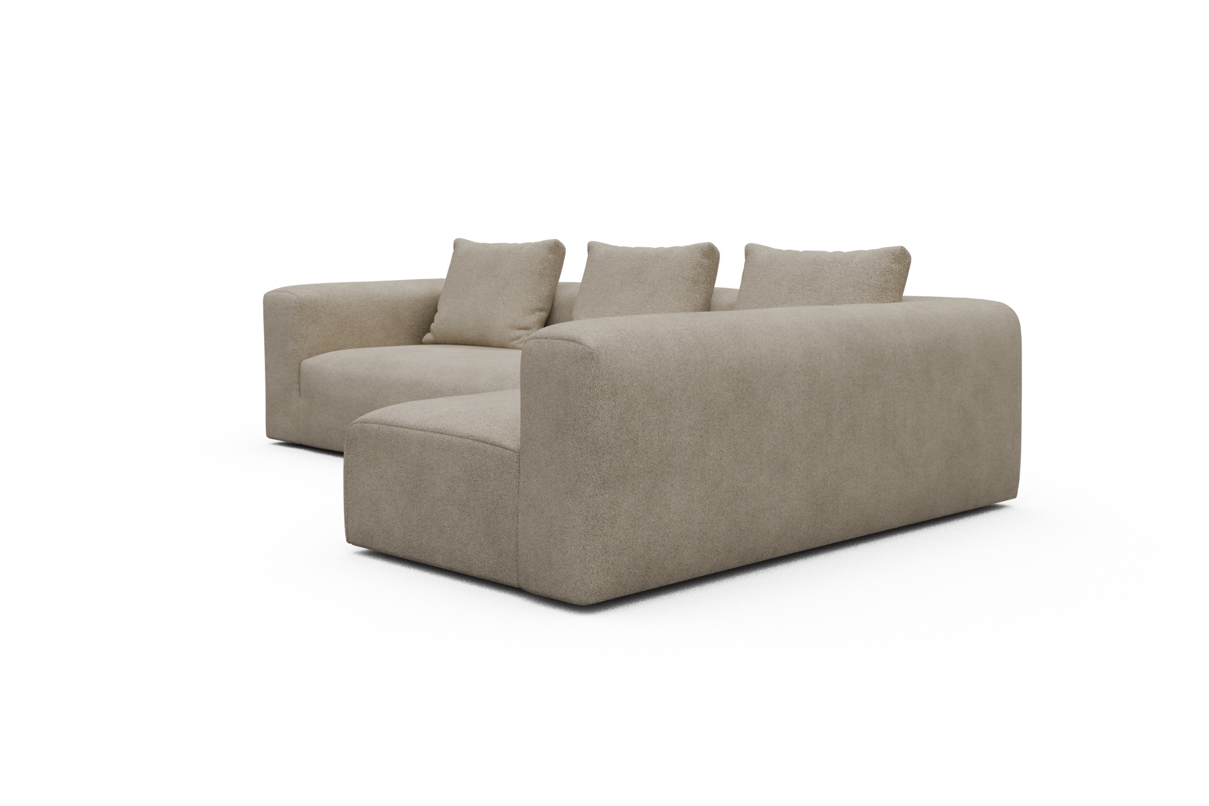Ecksofa Fred 2x 2,5-Sitzer rechts offen Boucle-Belge