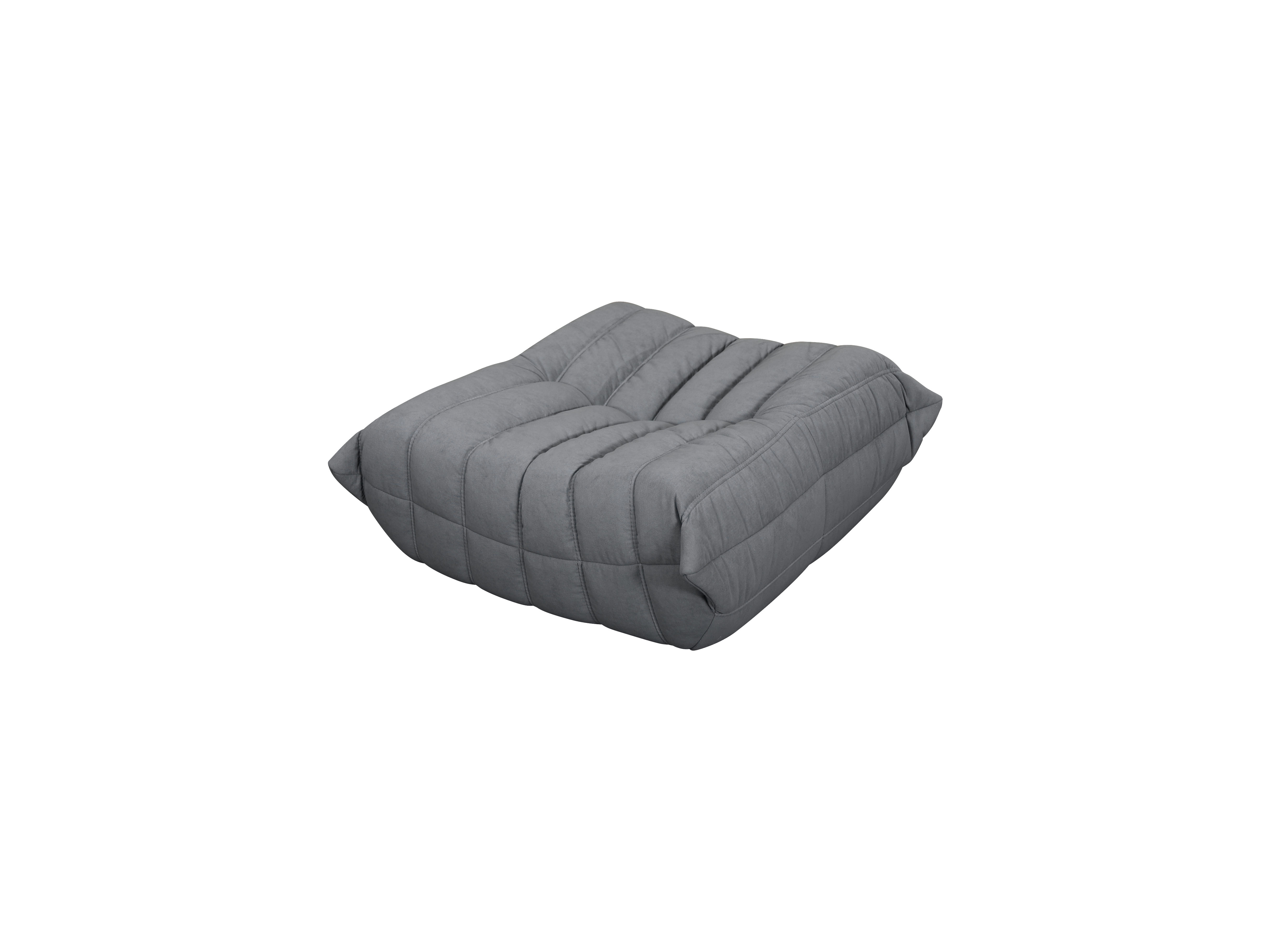 Livin Hill Set Nua: Sessel 87 cm + Fußhocker Stahlgrau