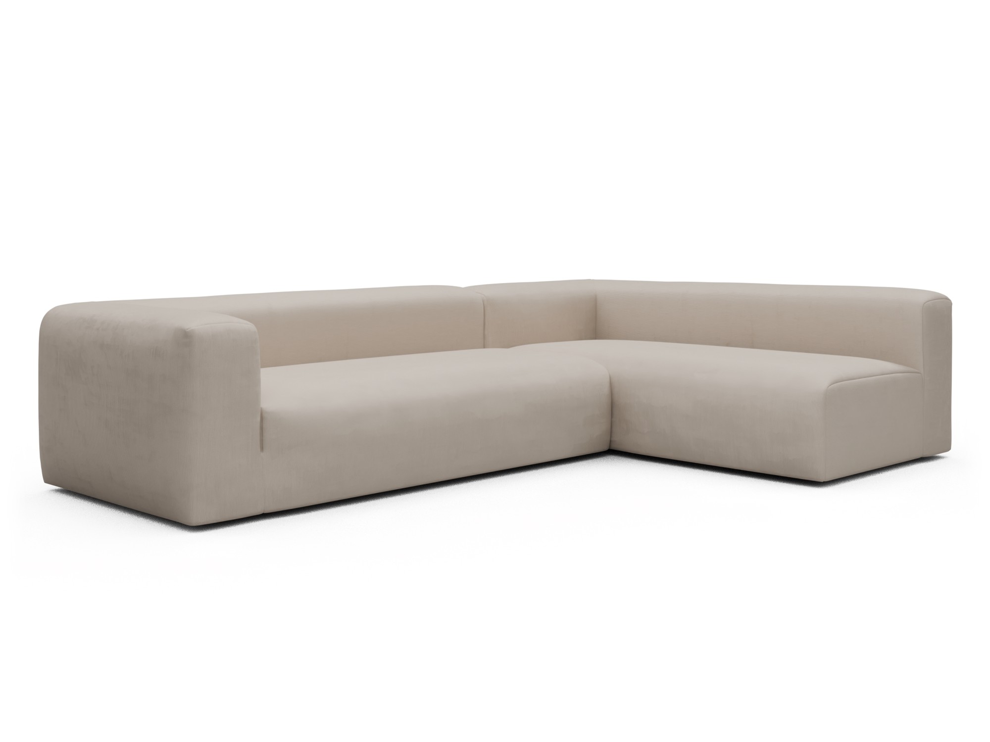 Skandi Home Ecksofa Fred 2x 2,5-Sitzer rechts offen Cordufine-Off-White moebelfaktor
