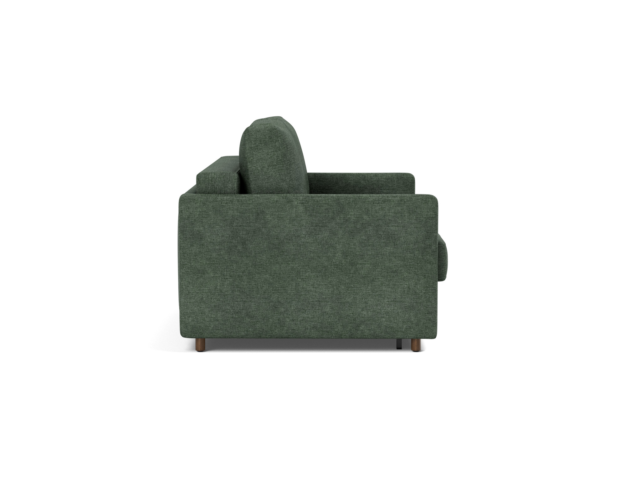 Schlafsofa Neah mit Slim-Armlehnen 140 Flachgewebe Avella 281-Pine-Green