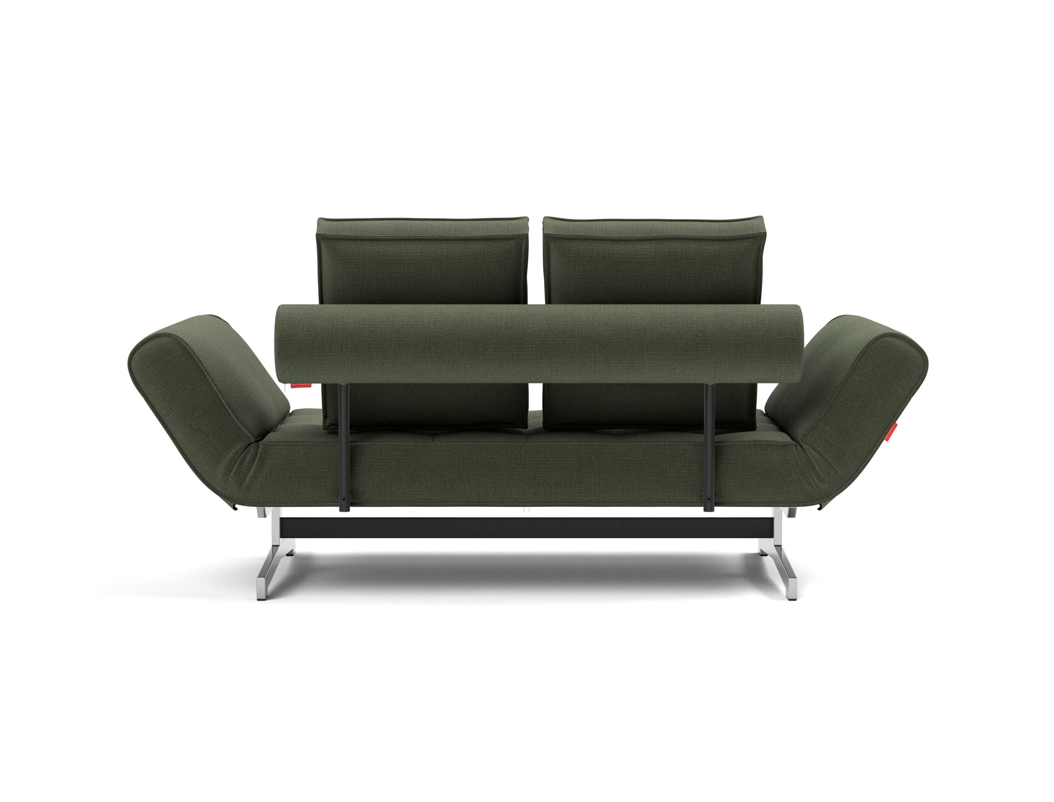Tagesbett Ghia Chenille Esina 413-Olive-Green Beine Chrom
