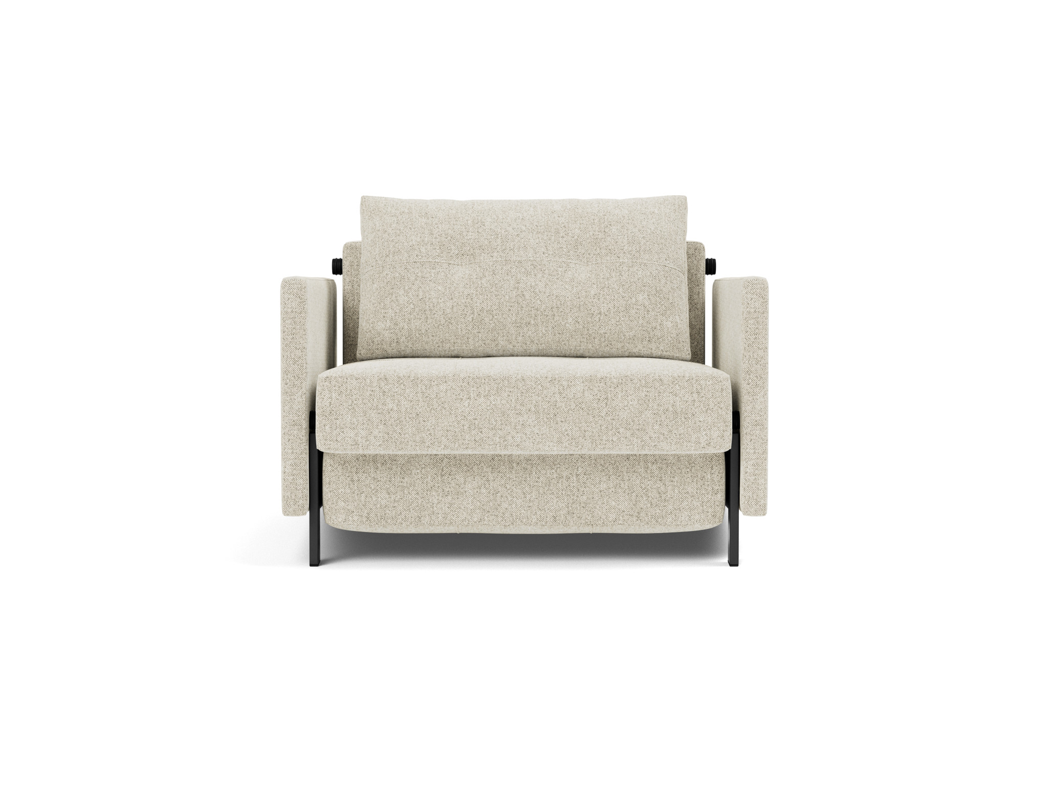 Schlafsessel Cubed 90 mit Armlehnen Strukturierter Stoff Taura 357-Off-White