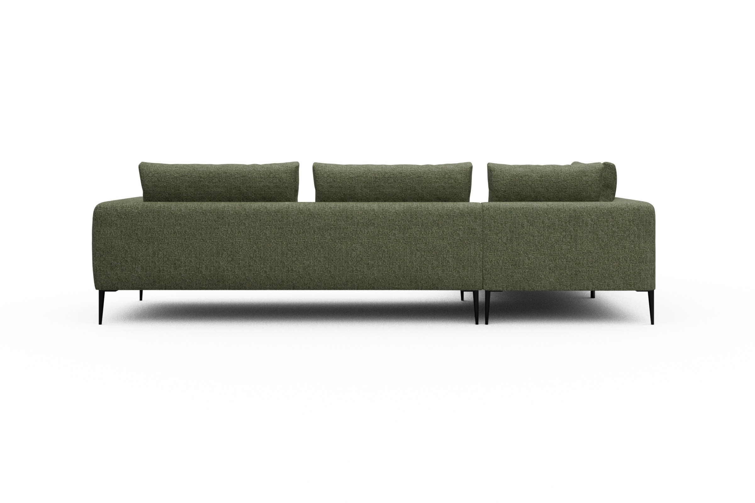 Ecksofa Paul Relax-Ecke rechts mit 3-Sitzer Carreno-Vivid-Green