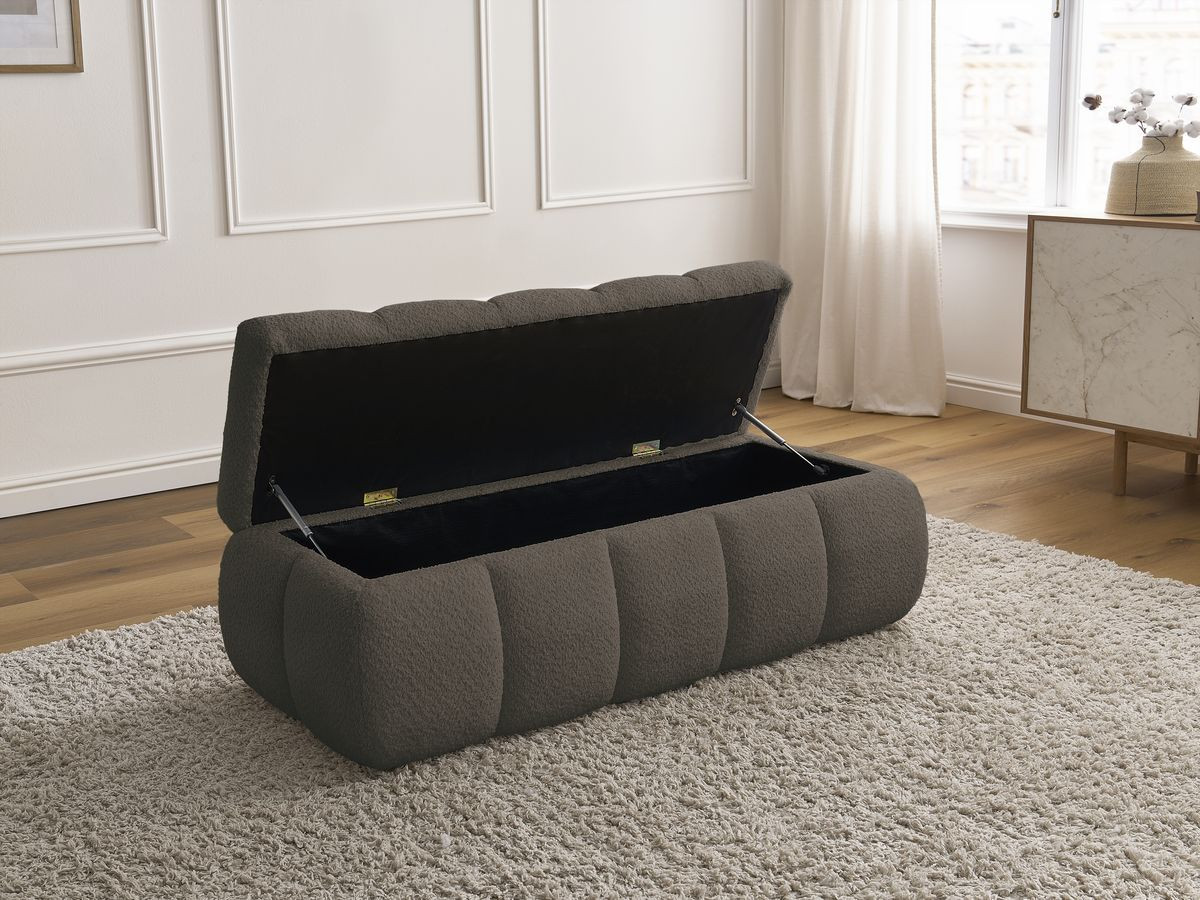 Bobochic Denali Bettbank 146 × 56 cm Bouclé-Stoff Braun