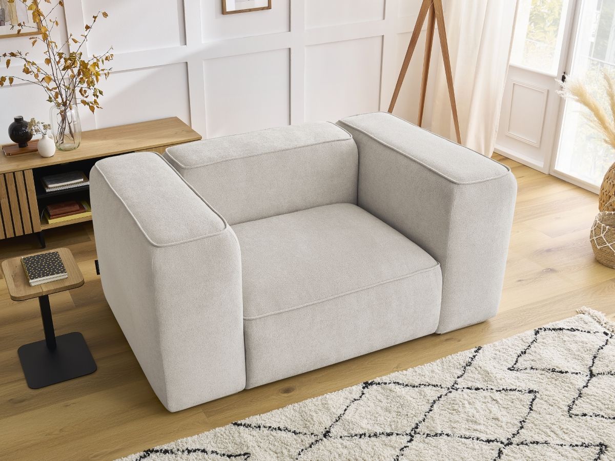 Bobochic Zephyr Sessel Strukturstoff Beige