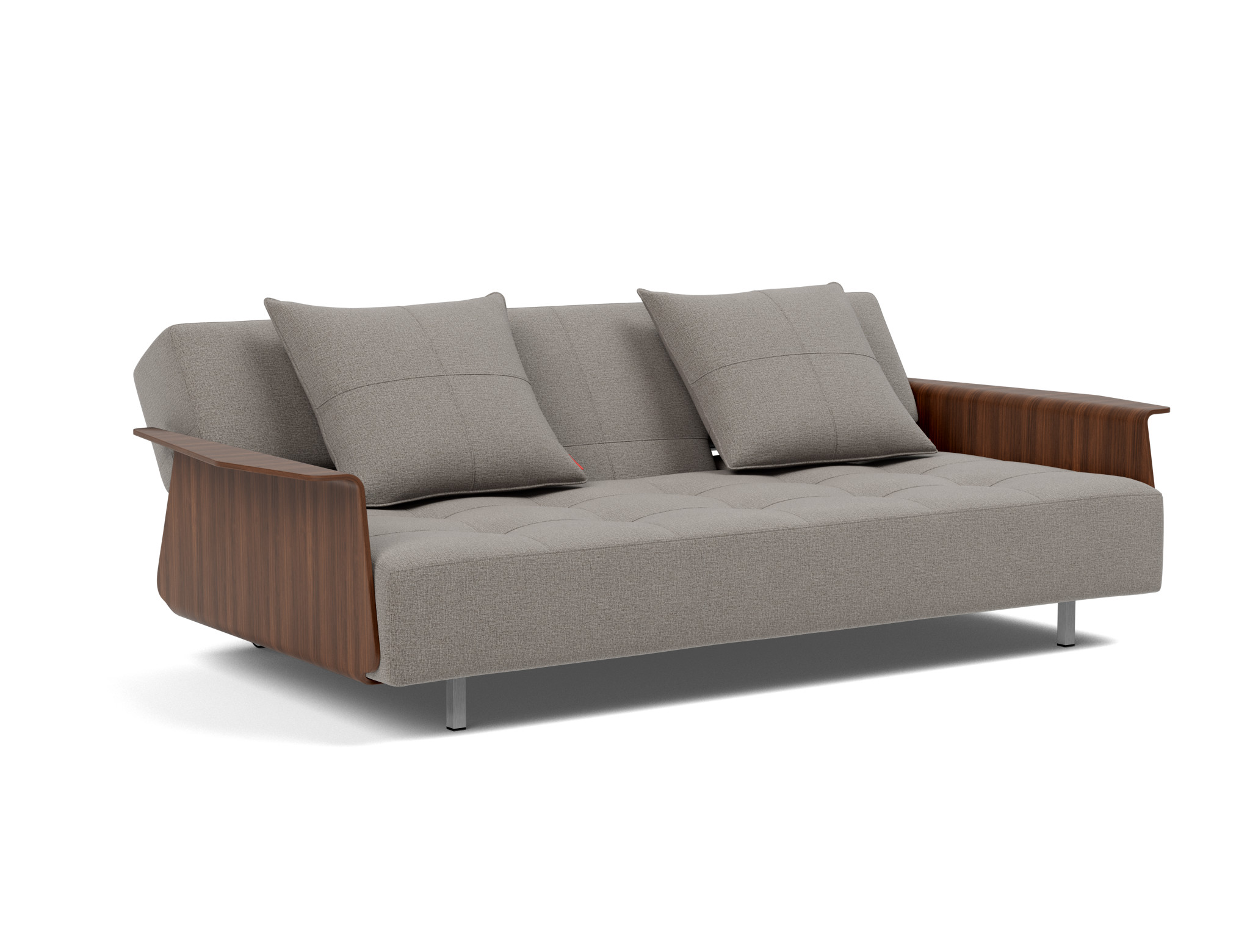 Schlafsofa Long Horn D.E.L. mit Armlehnen Flachgewebe Mixed Dance 521-Grey