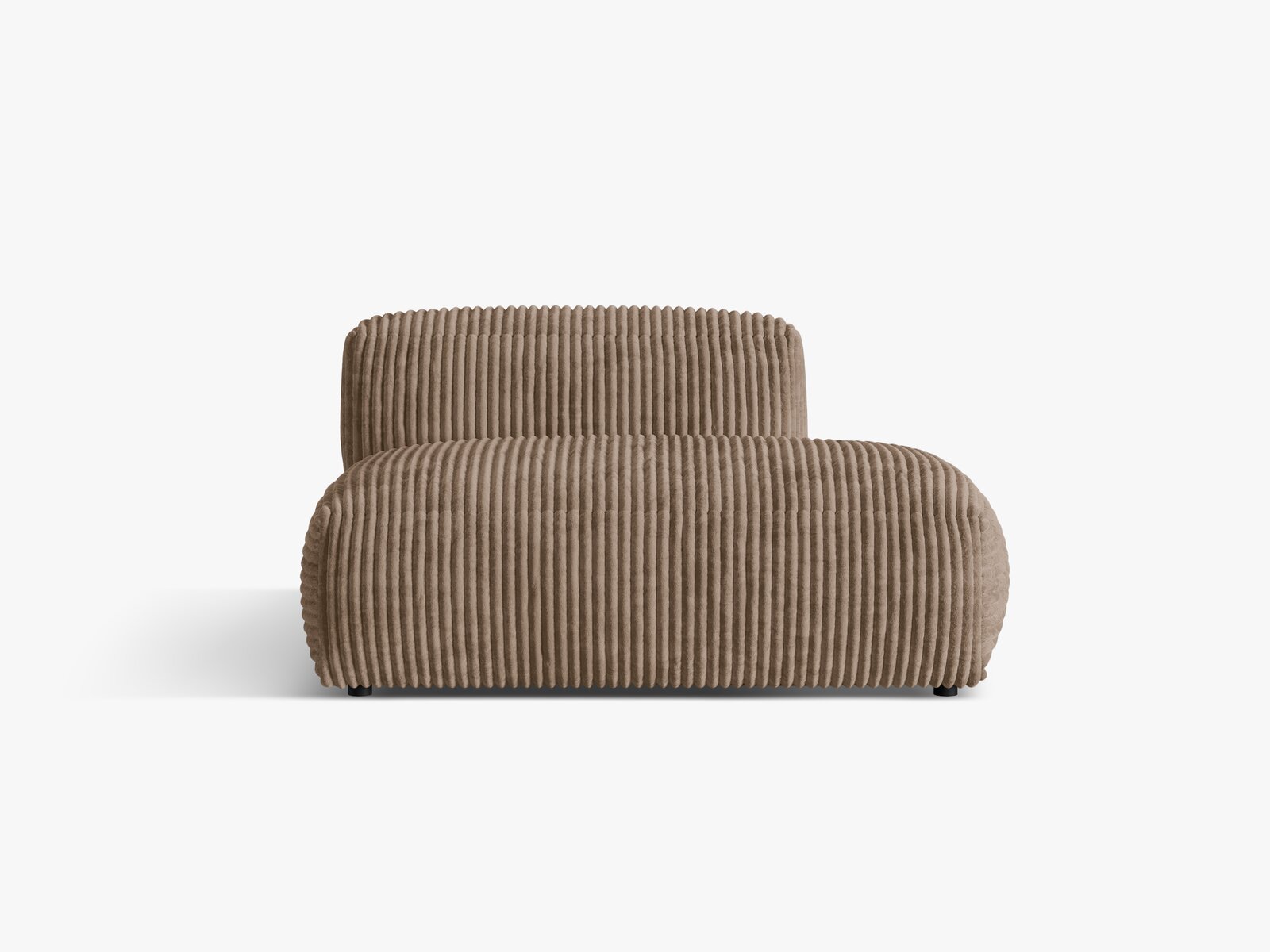 Micadoni Ecksofa-Modul Martina 1-Sitzer Rechts Kord Eichel