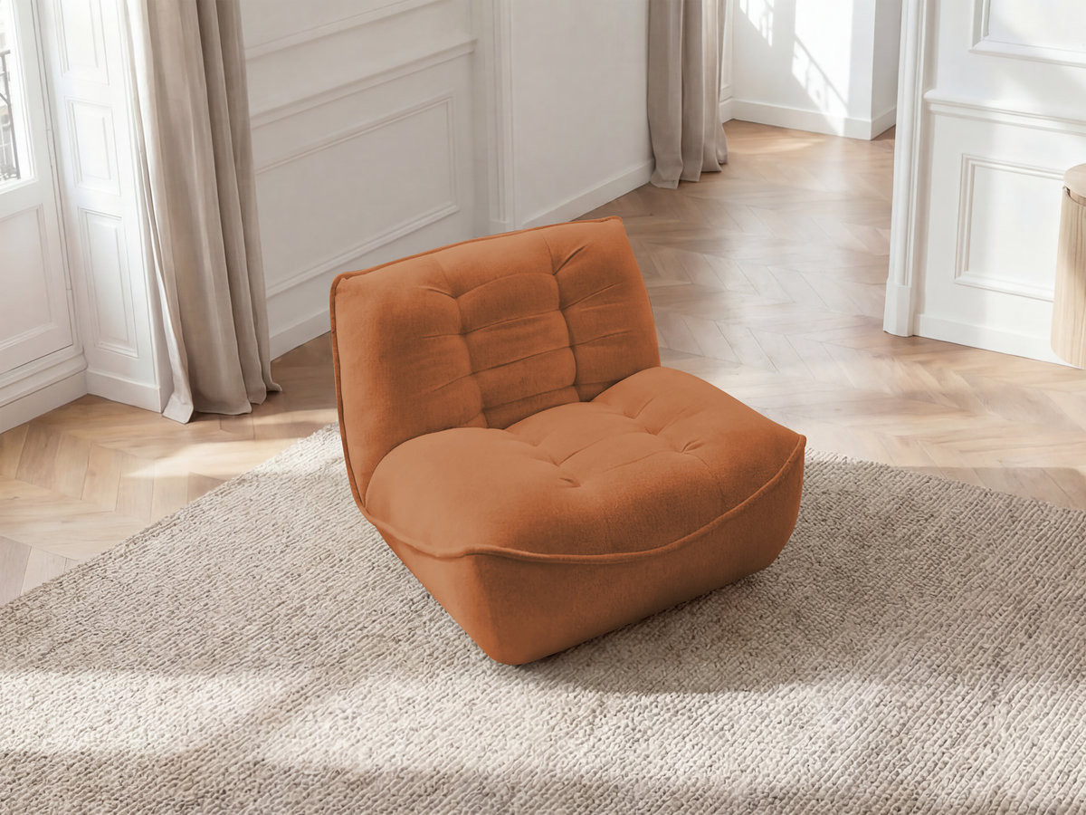 Bobochic Serena Sofamodul 1-Sitzer Melange-Stoff Orange