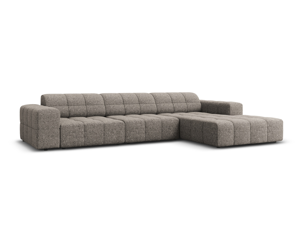 Cosmopolitan Design Ecksofa Chicago 4-Sitzer Chenille Haga Grau Rechts