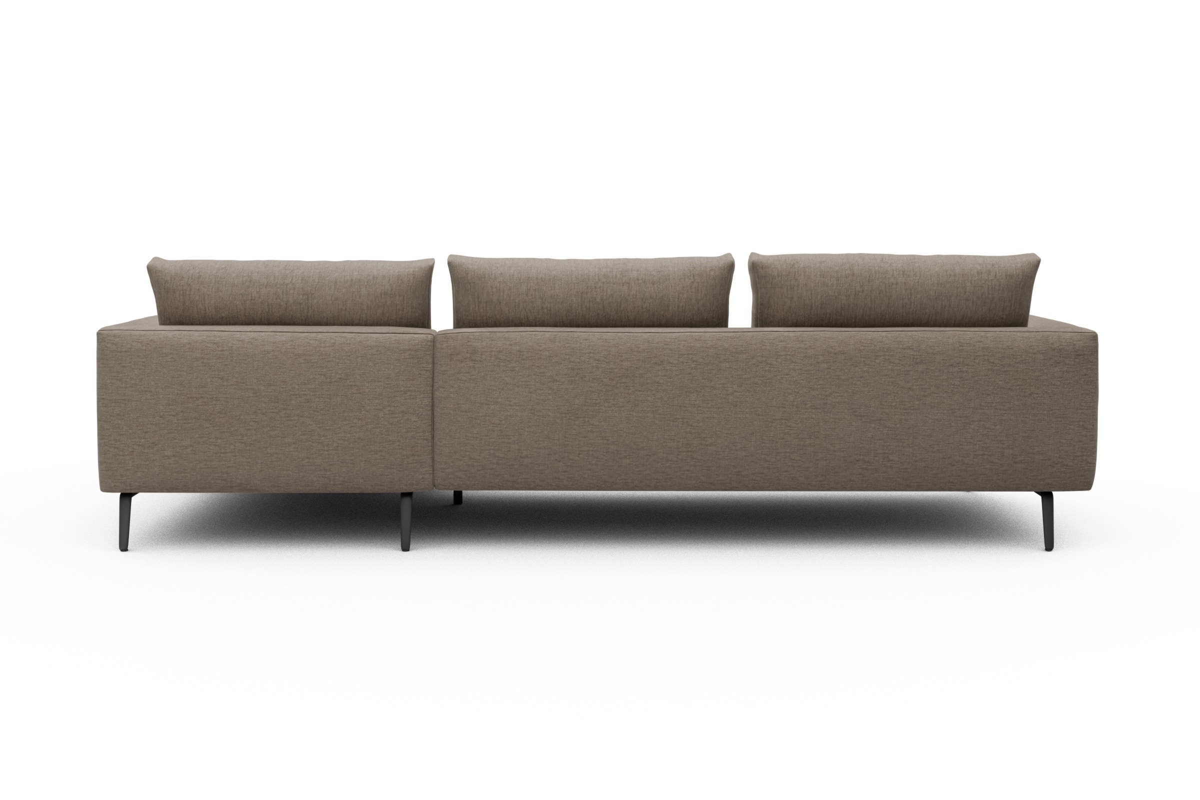 Ecksofa Karl Chaiselongue rechts mit 2,5-Sitzer Smooth-Belge