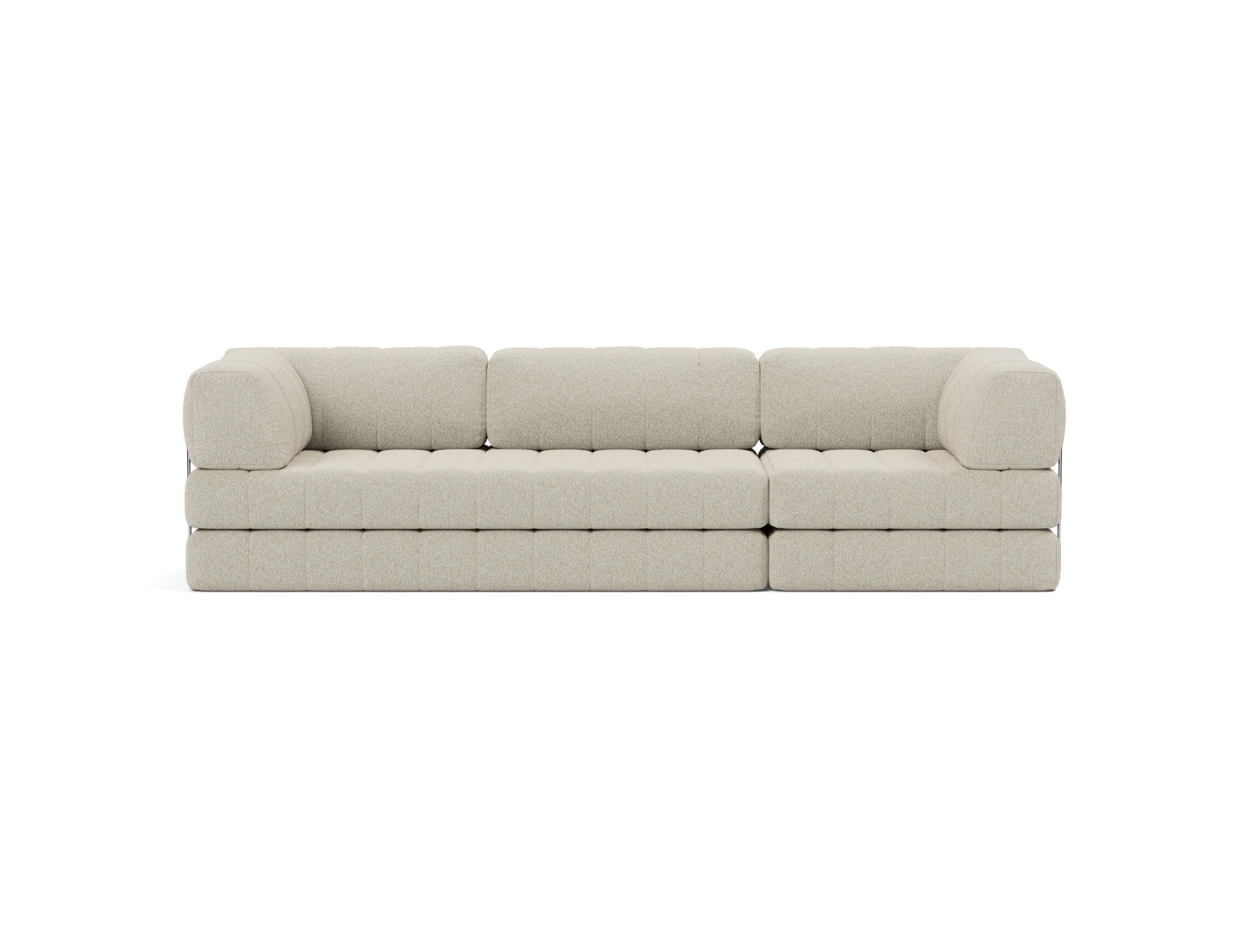 Schlafsofa CozyPad Grand mit Armlehnen Boucle Skandi 539-Beige