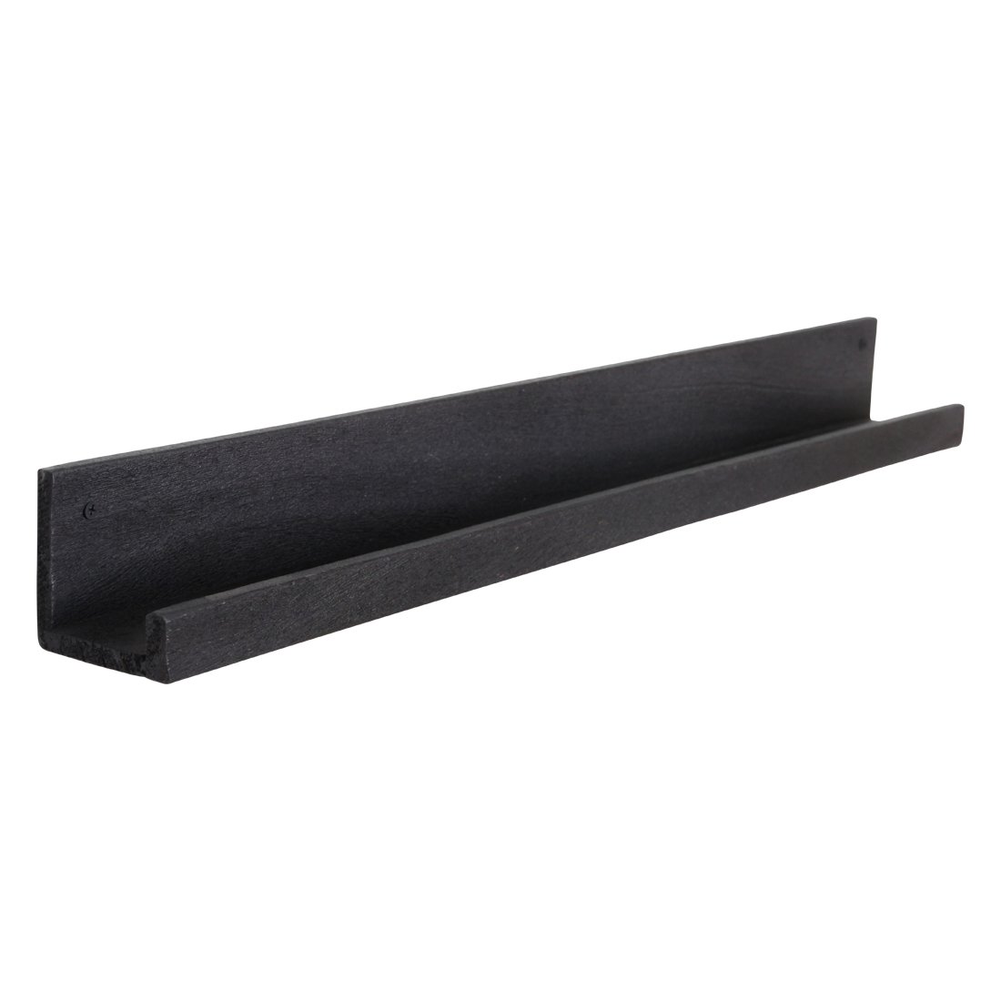 Raw Materials Wandregal Factory schwarz Recyclingholz