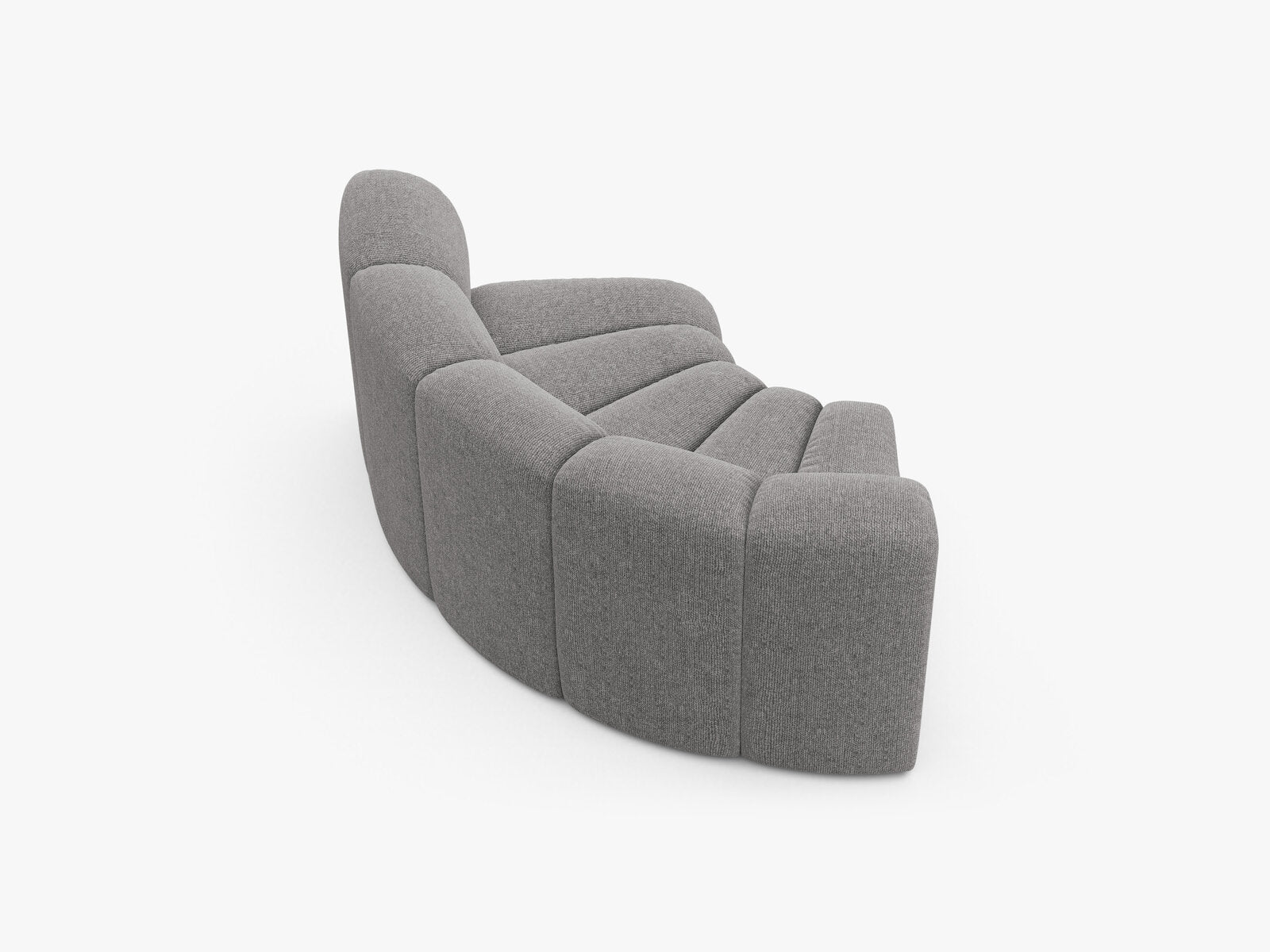Micadoni rundes Eckmodul Lupine Chenille Eden Hellgrau