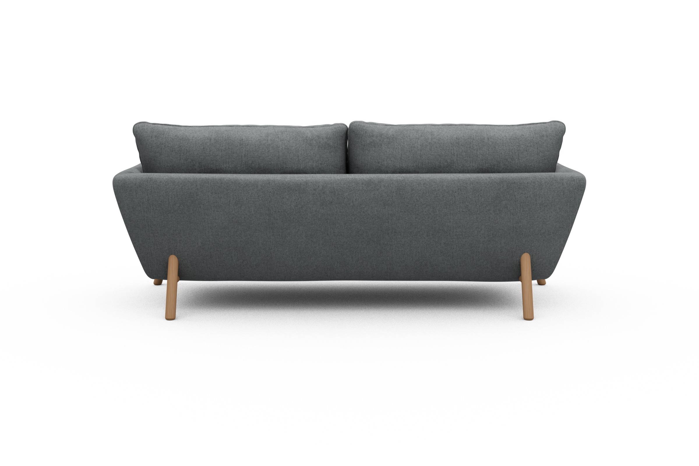 Sofa Emil 3-Sitzer Beinfarbe Eiche Natur Casone-Gravel-Grey