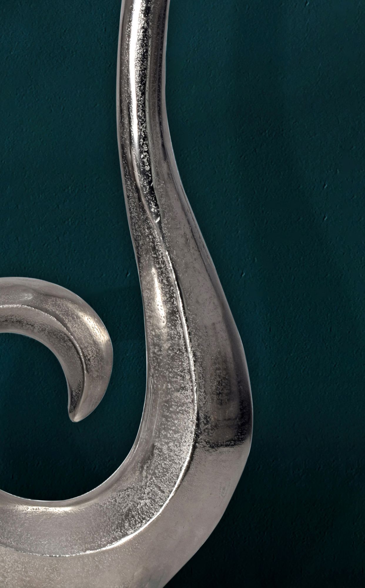 Tischvase Jaeren Aluminium Silber 26 × 8 × 47 cm
