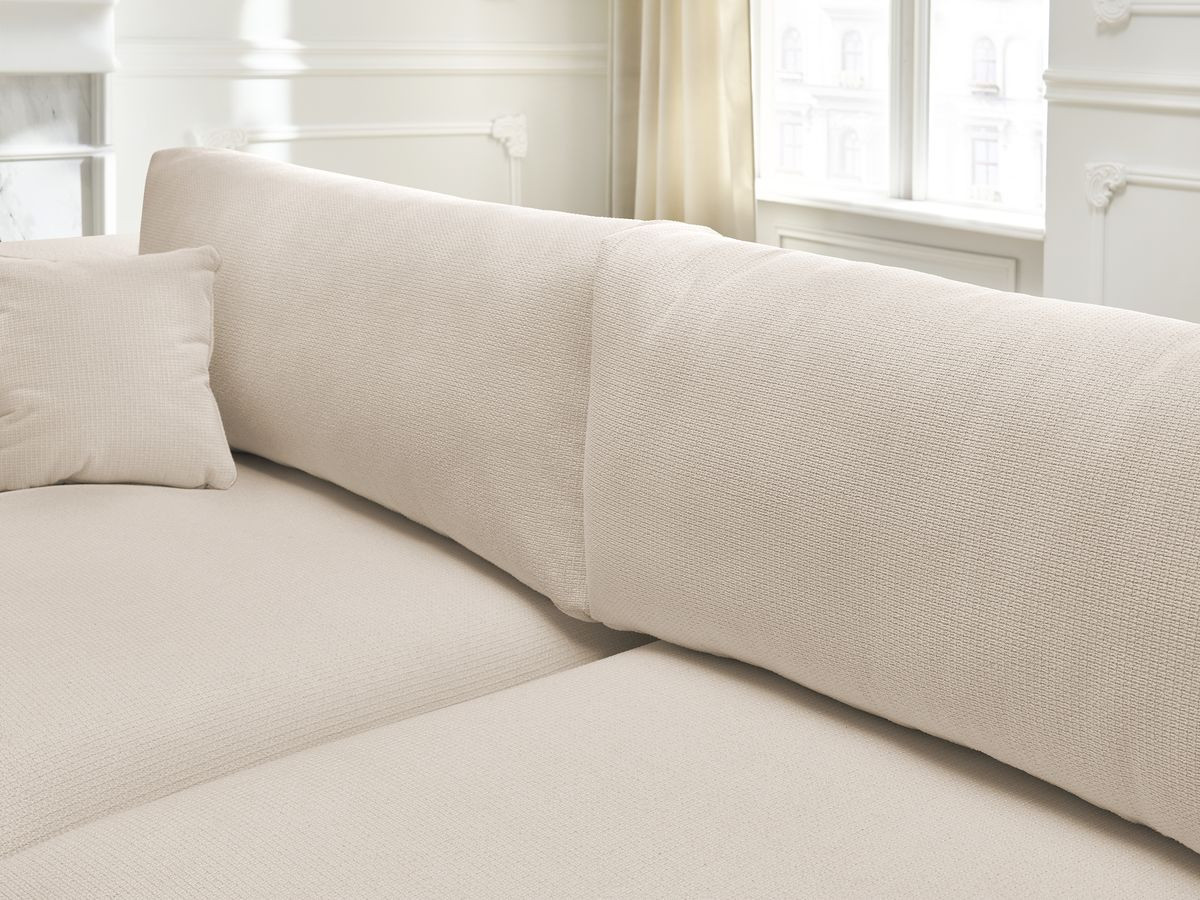 Bobochic Ezechiel Schlafsofa 3-Sitzer mit Bettkasten Melange-Stoff Beige