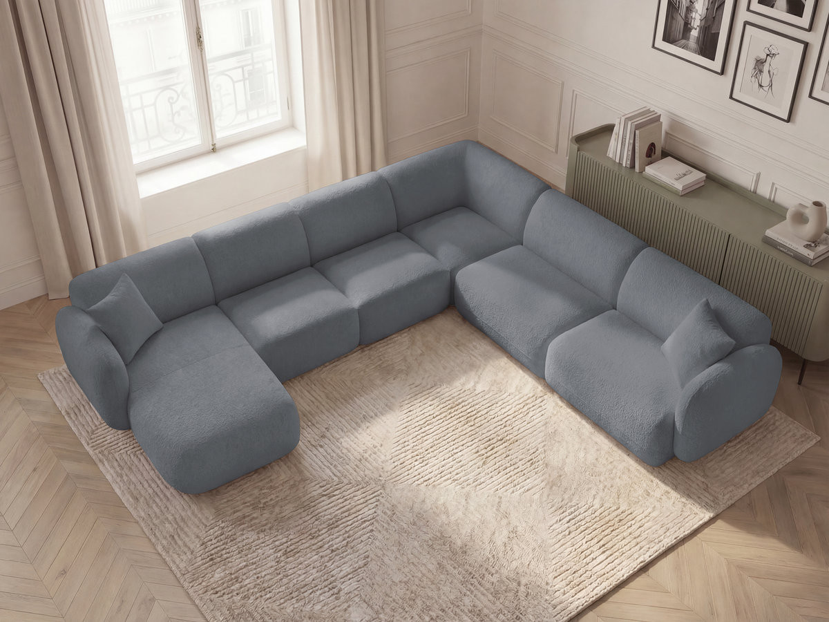 Bobochic Anda Wohnlandschaft Chenille Grau Ecke rechts