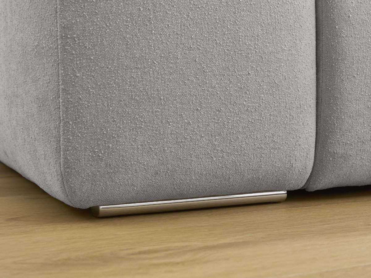 Bobochic Zephyr Sofa 2-Sitzer Strukturstoff Hellgrau