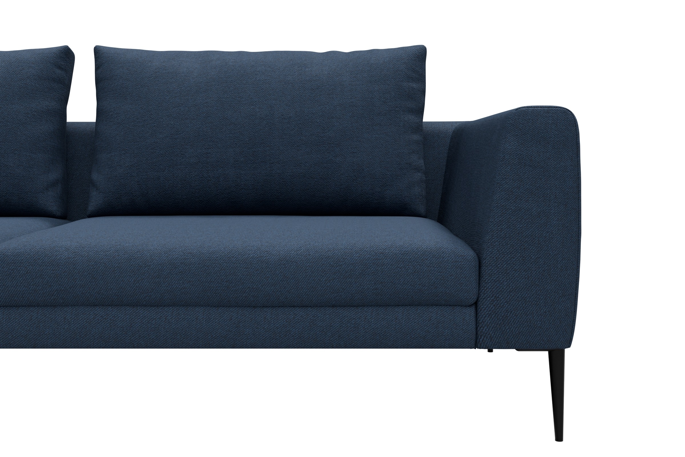 Ecksofa Paul Relax-Ecke rechts mit 3-Sitzer Weda-Blue