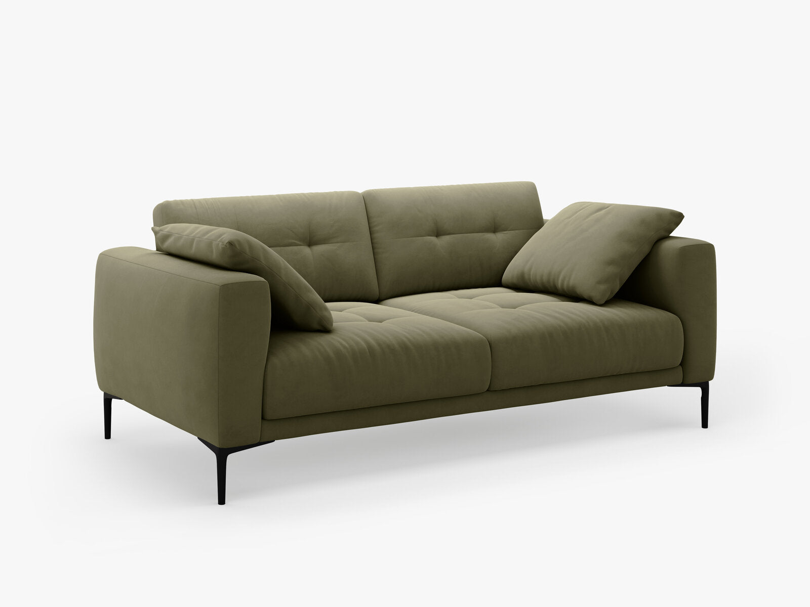 Micadoni Sofa Bemy 3-Sitzer Samt Grün
