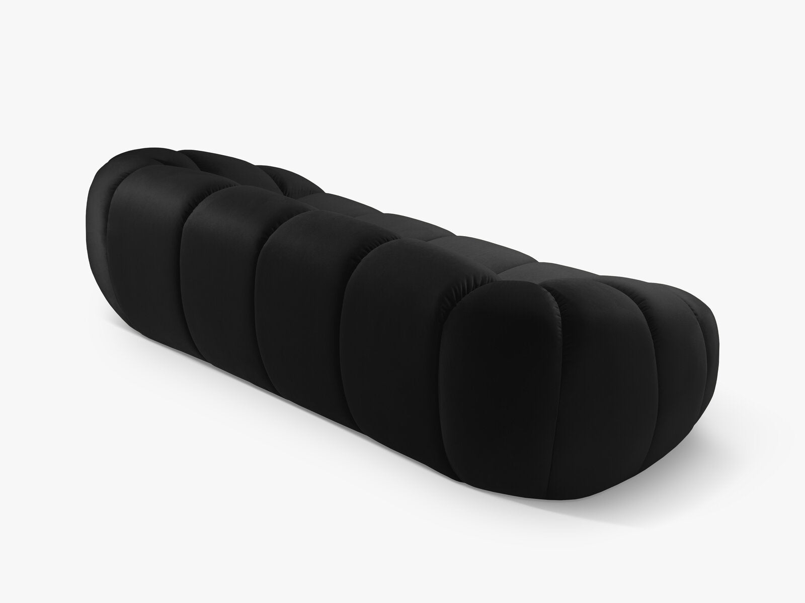 Micadoni Sofa Diana 3-Sitzer XL Samt Schwarz